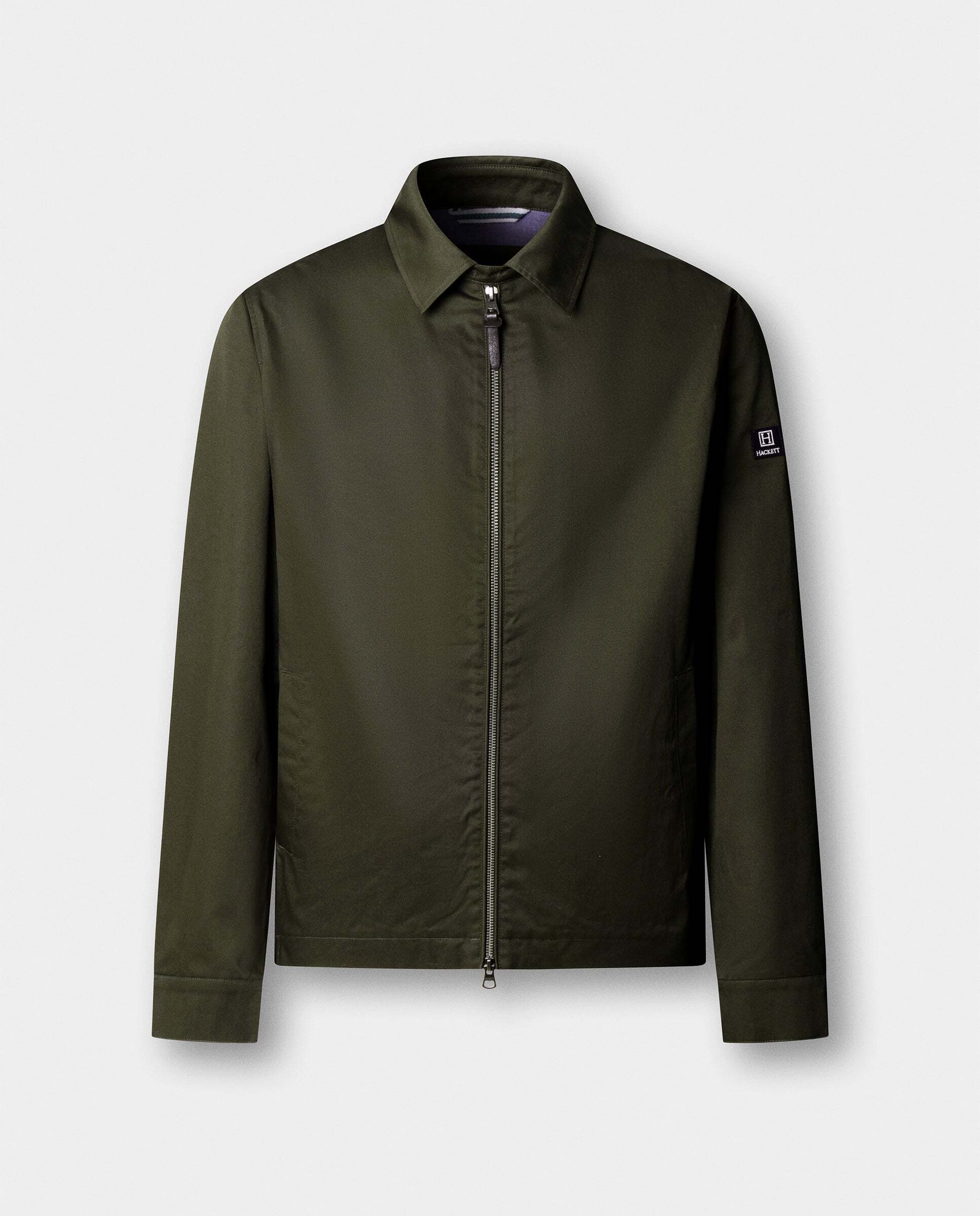 Chaqueta de hombre harrington de algodón - Hackett - Verde Verde-7