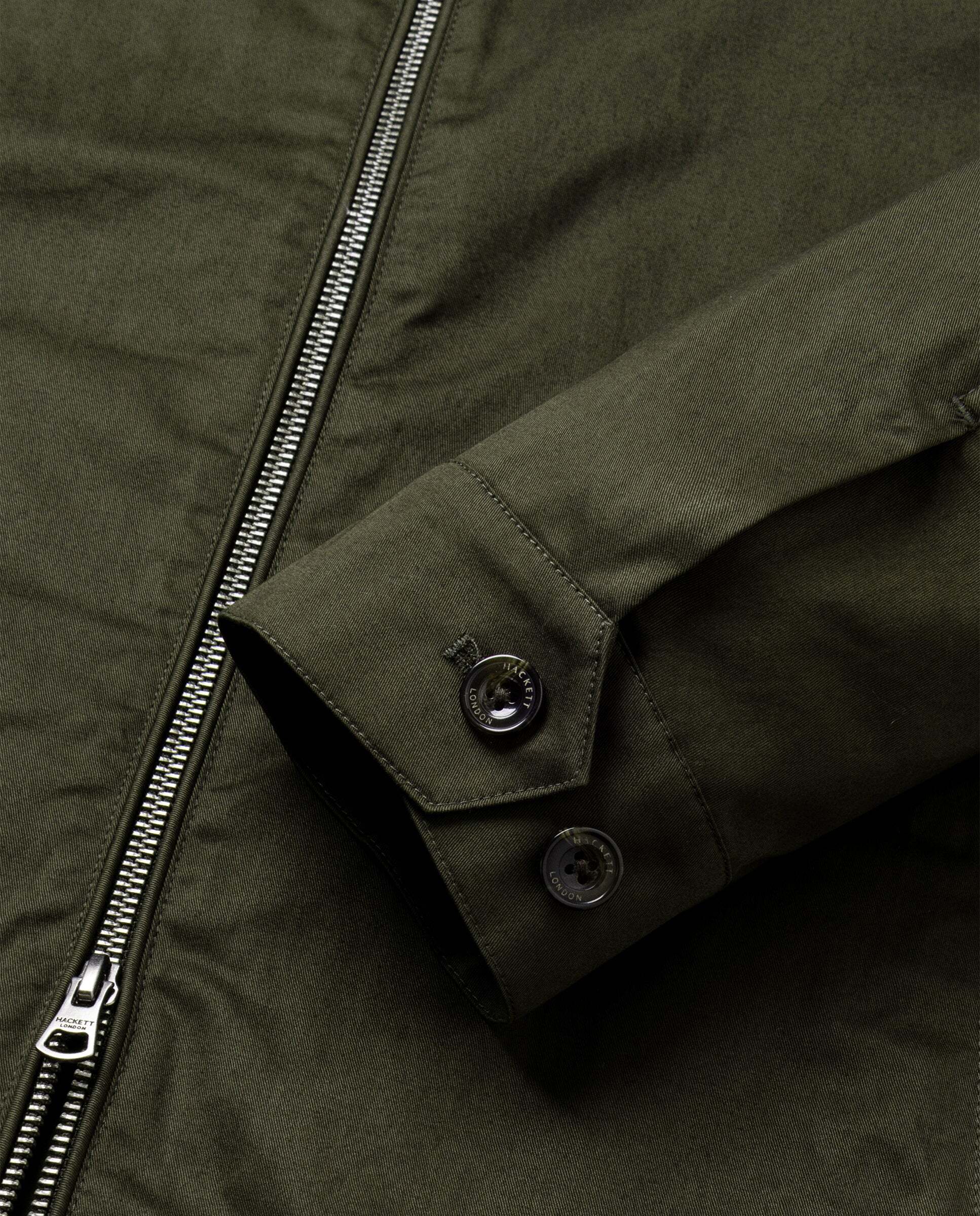 Chaqueta de hombre harrington de algodón - Hackett - Verde Verde-9