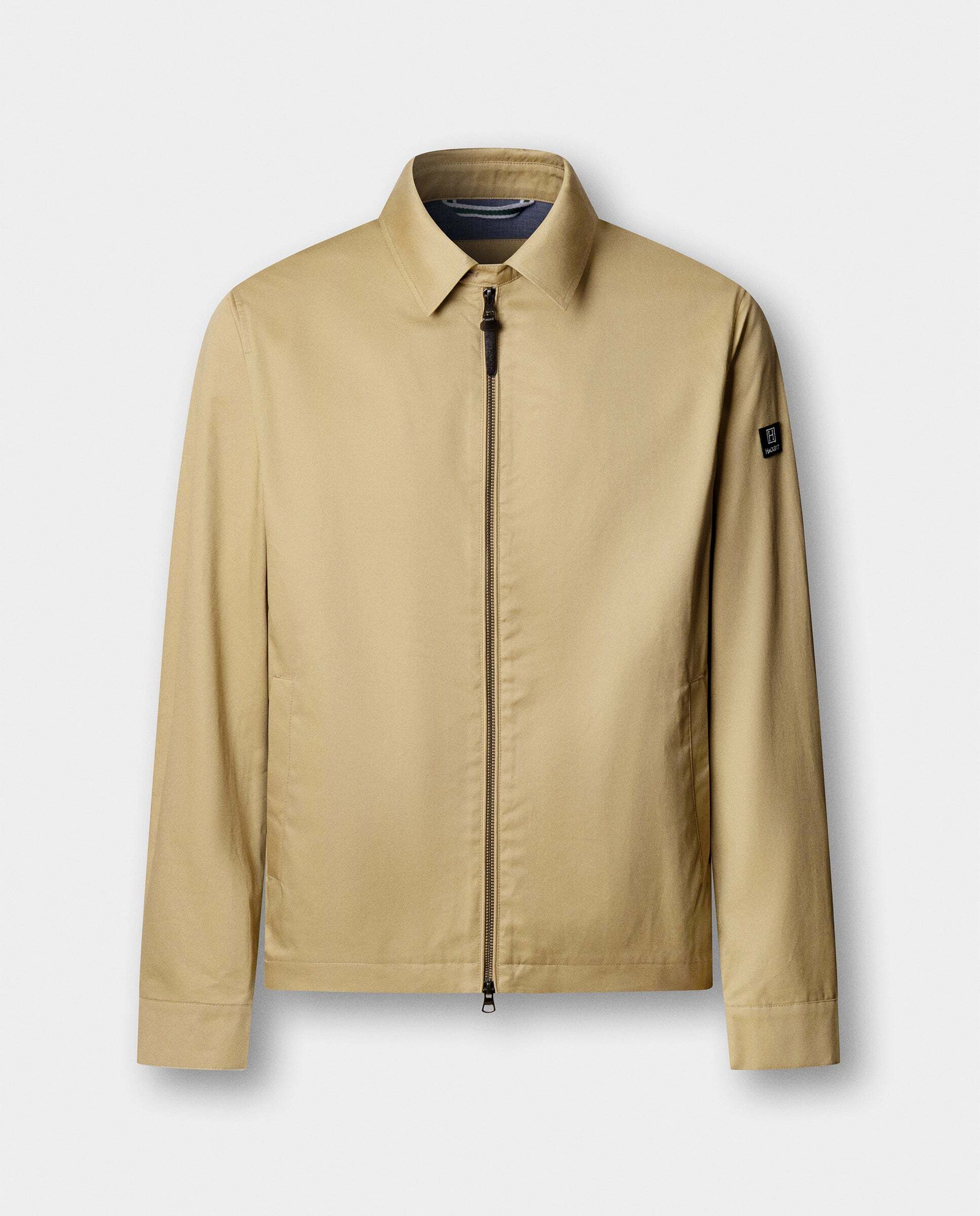 Chaqueta de hombre harrington de algodón - Hackett - Natural Natural-7