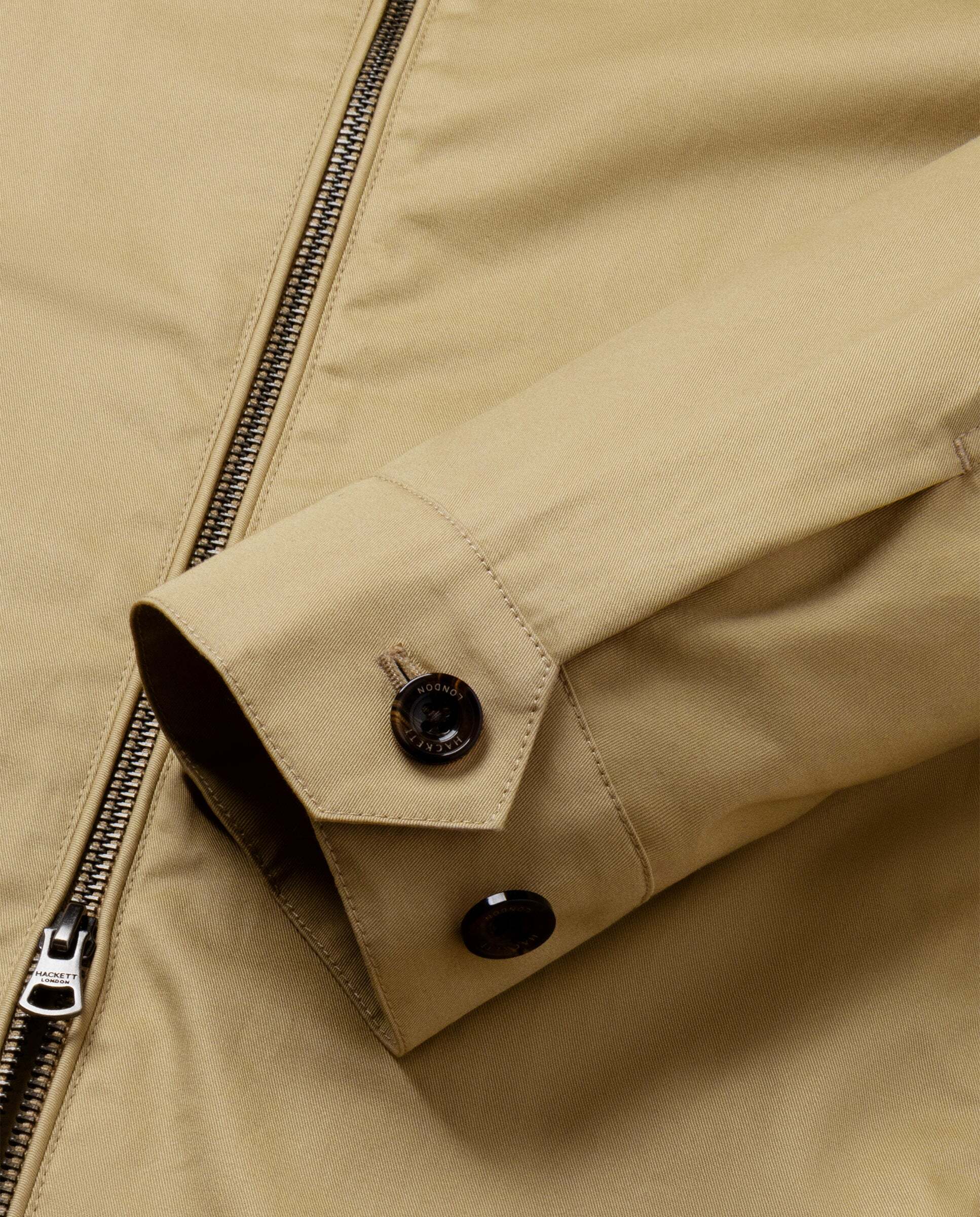 Chaqueta de hombre harrington de algodón - Hackett - Natural Natural-8