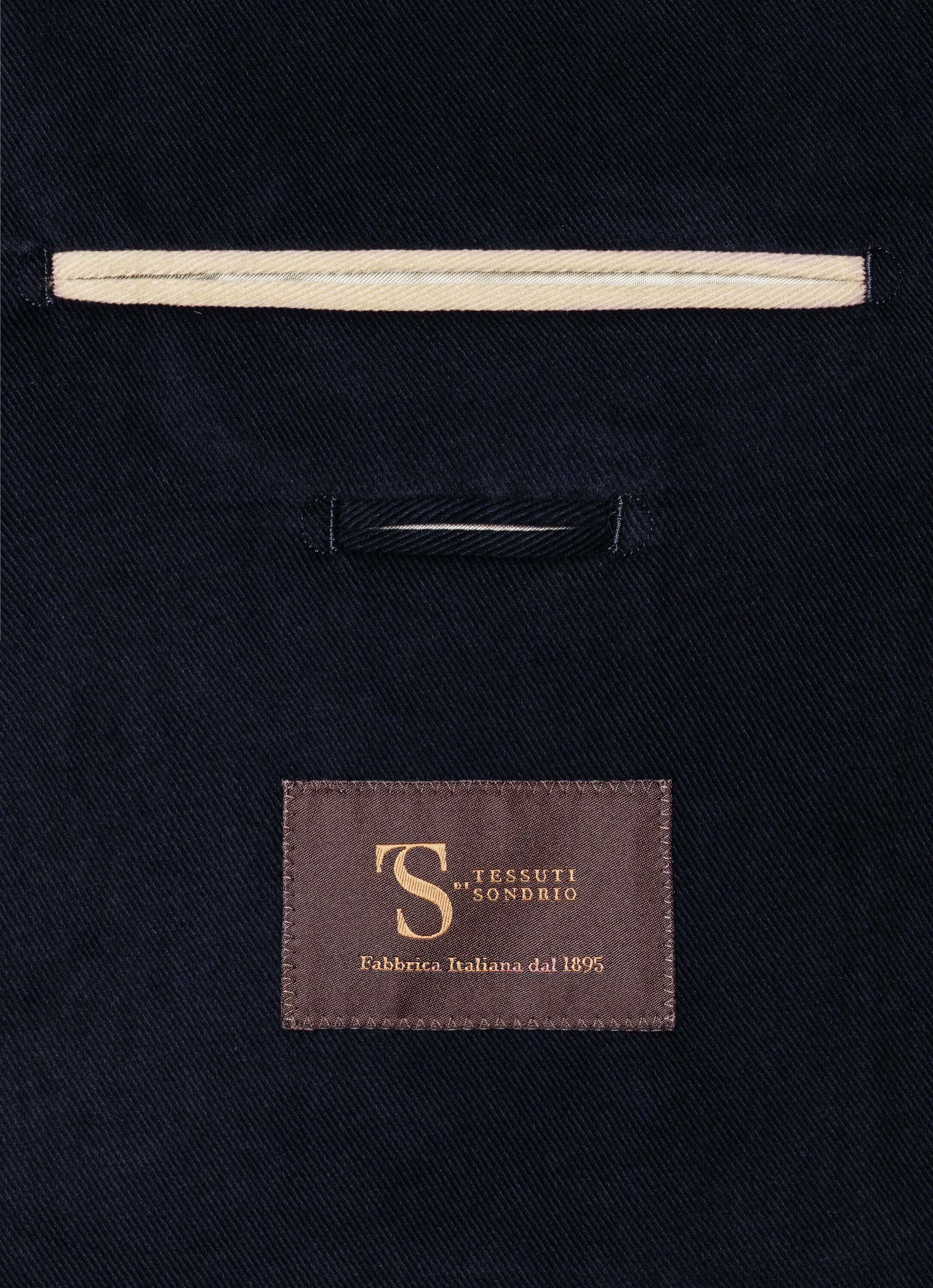 Americana de hombre de sarga de algodón cepillado - Hackett - tejida en italia - Azul Azul-8