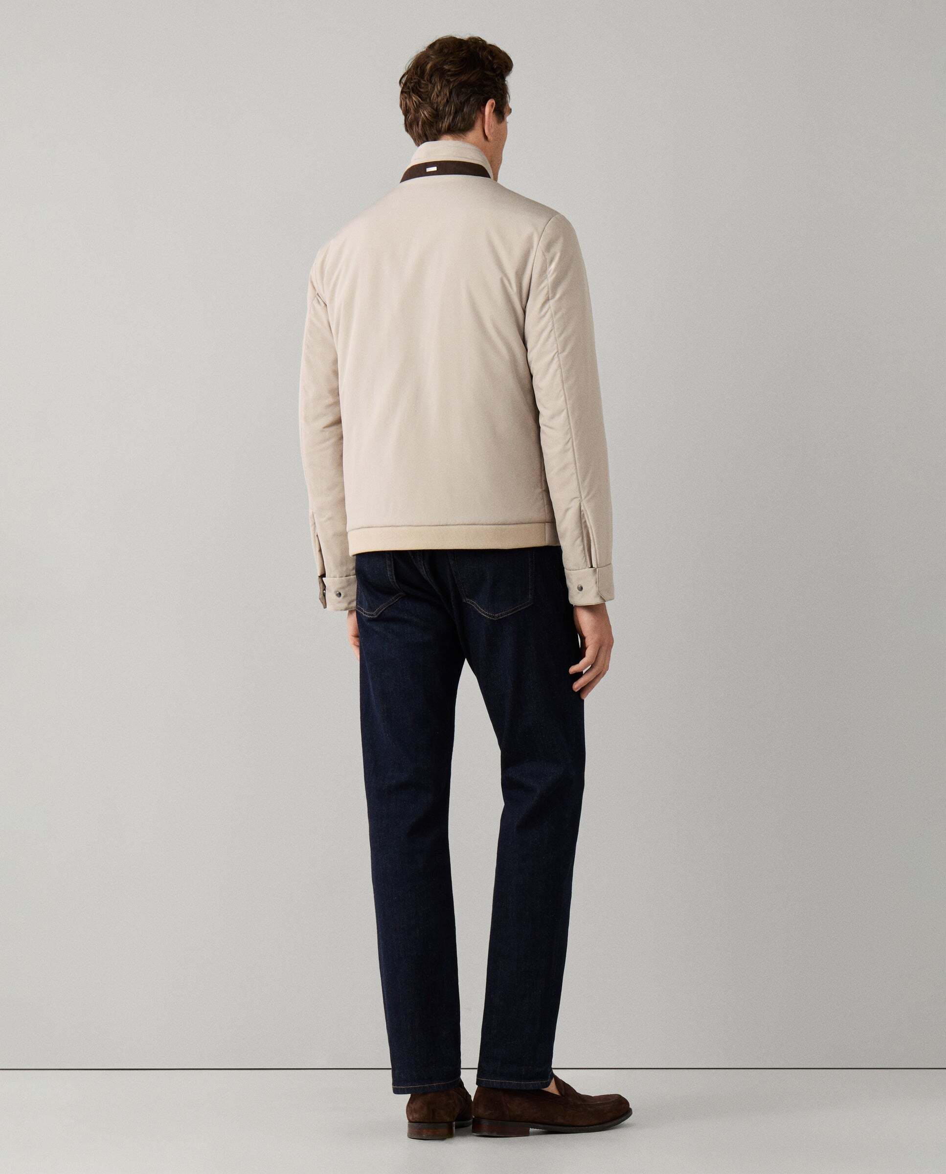 Chaqueta de hombre bomber ligera - Hackett - Natural Natural-3