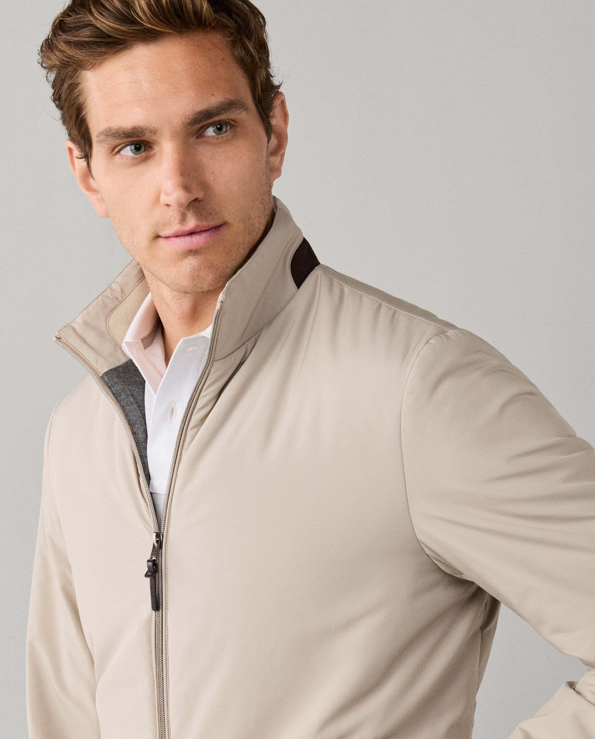 Chaqueta de hombre bomber ligera - Hackett - Natural Natural-5