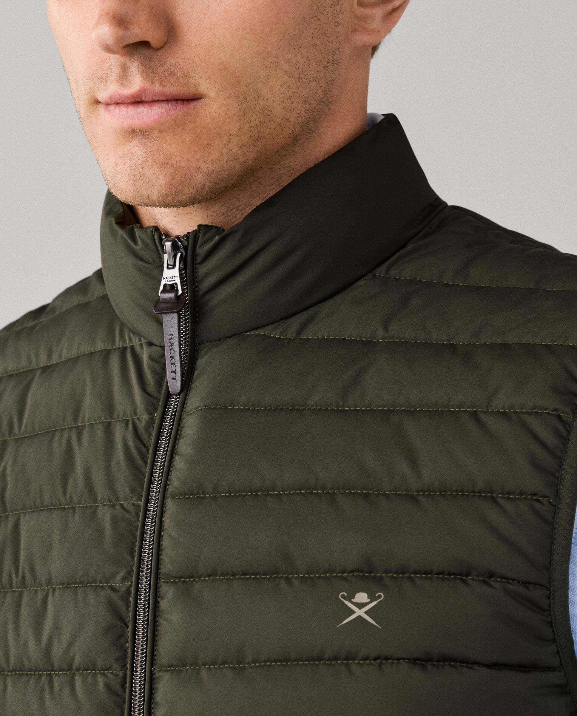 Chaleco de hombre ultraligero - Hackett - Verde militar Verde militar-4