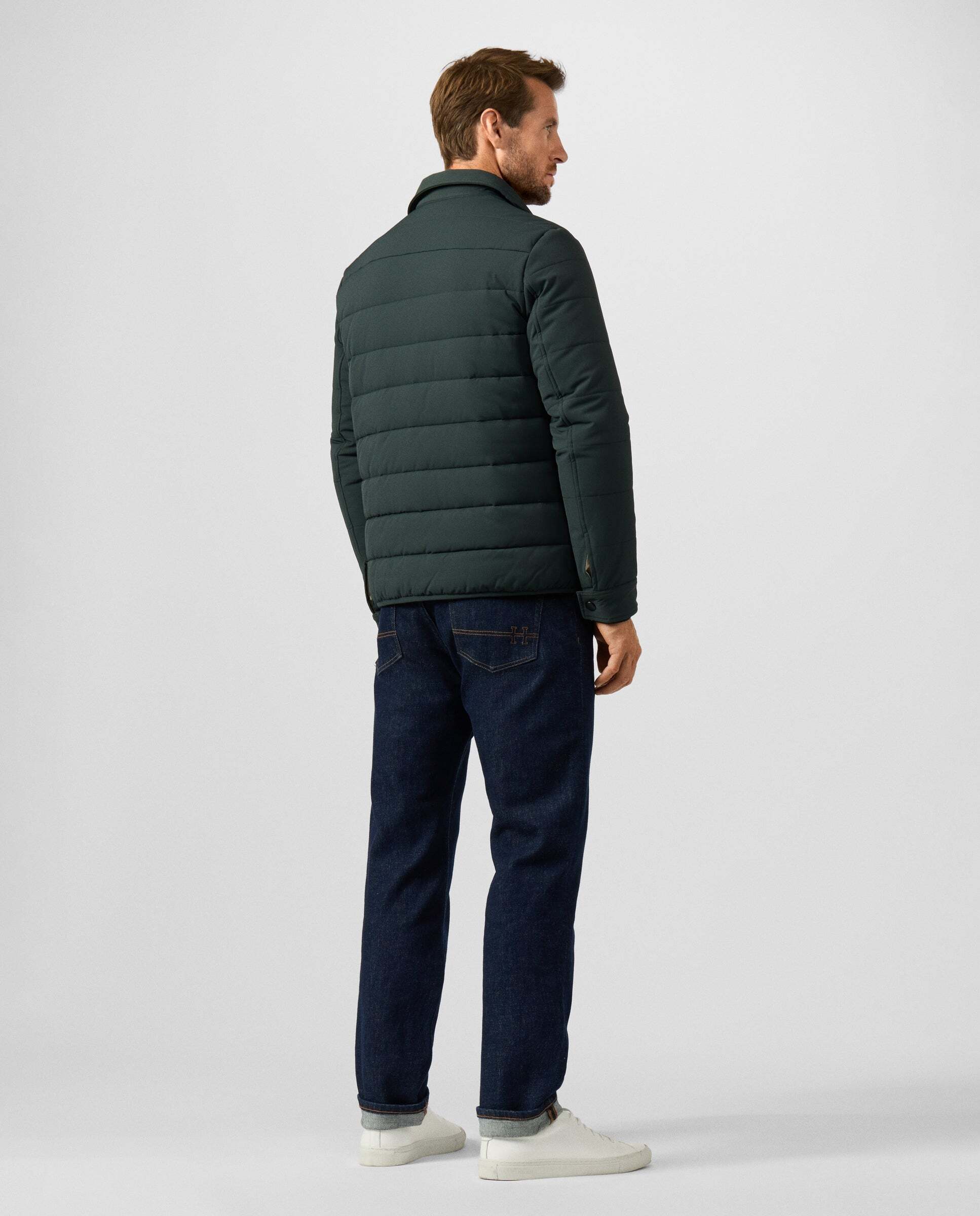 Chaqueta de hombre con camisa acolchada city - Hackett - Abeto Abeto-3