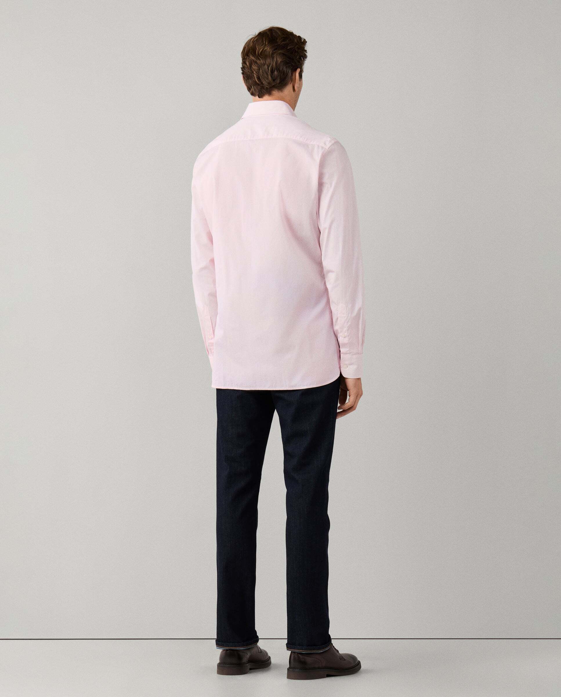 Camisa de hombre rayas finas city fit clásico - Hackett - Rosa Rosa-3