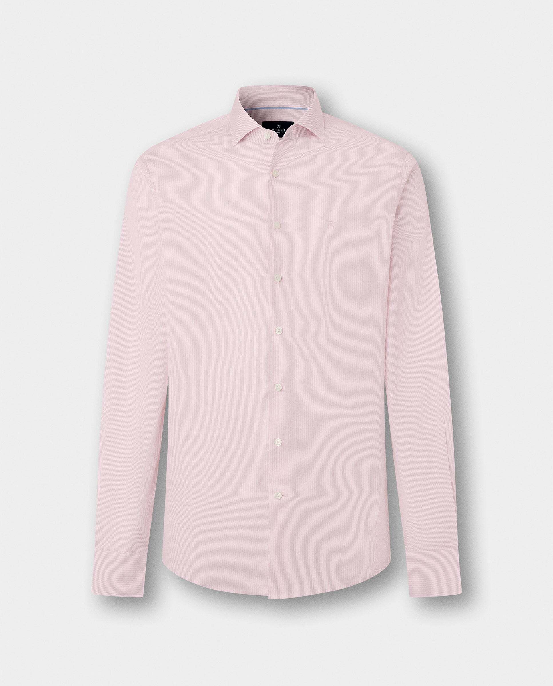 Camisa de hombre rayas finas city fit clásico - Hackett - Rosa Rosa-7