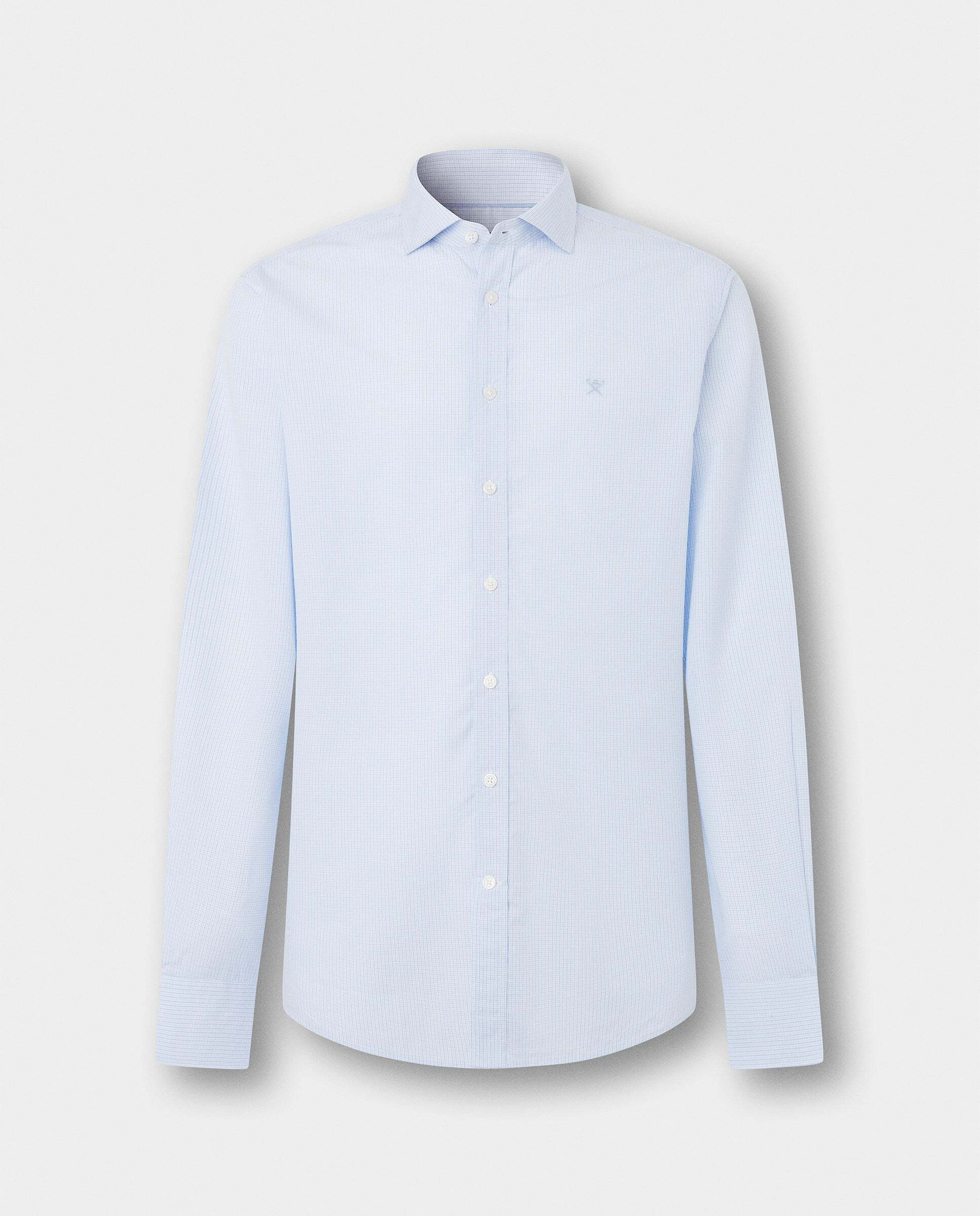 Camisa de hombre city cuadros fit clásico - Hackett - Azul Azul-7