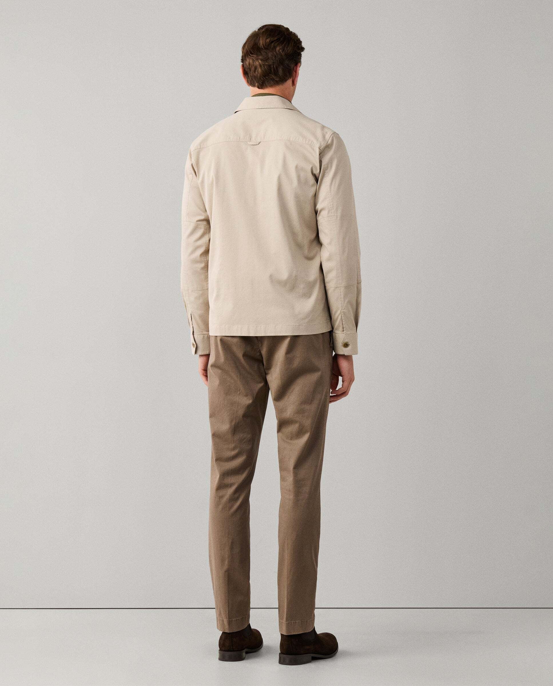 Sobrecamisa de hombre velo de algodón elástico - Hackett - Natural Natural-3