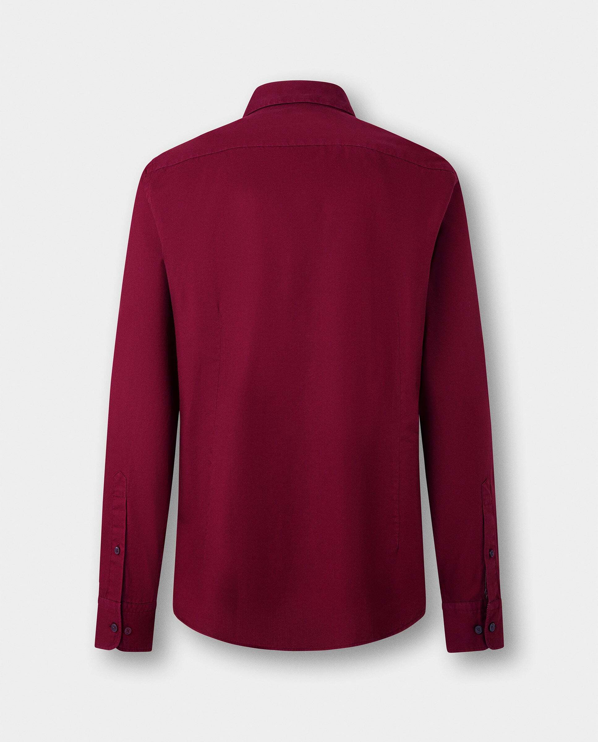 Camisa de hombre oxford teñida en prenda fit tailored - Hackett - Rojo Rojo-8