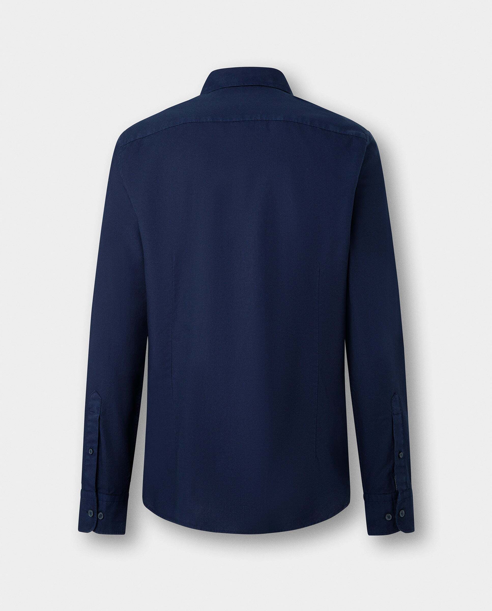 Camisa de hombre oxford teñida en prenda fit tailored - Hackett - Azul marino Azul marino-8