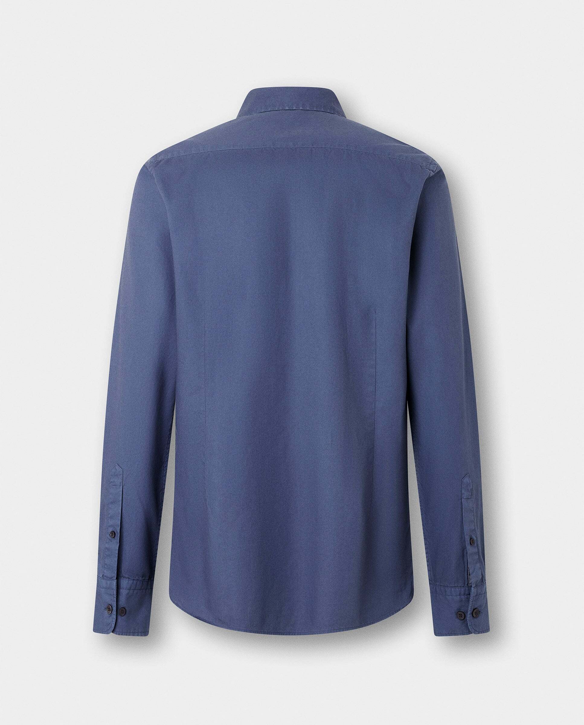 Camisa de hombre oxford teñida en prenda fit tailored - Hackett - Azul Azul-6
