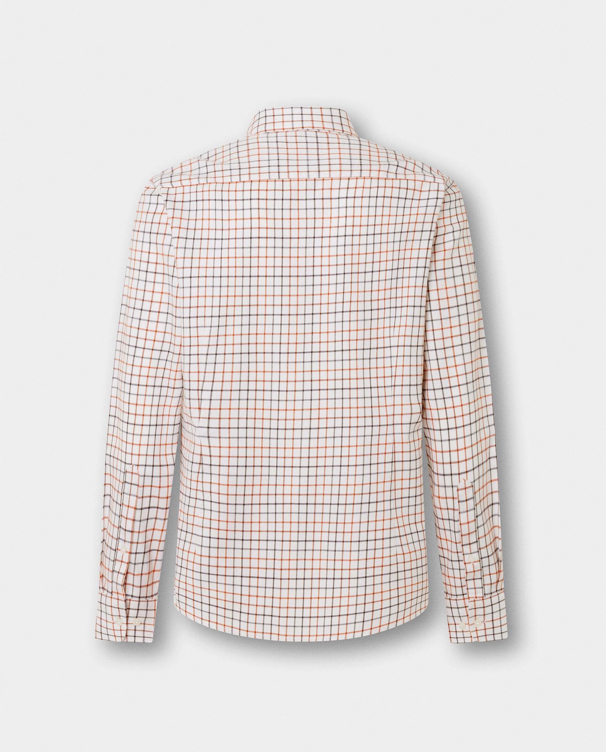 Imagen 6 de Camisa de hombre tattersall a cuadros anchos fit tailored - Hackett - Naranja Naranja