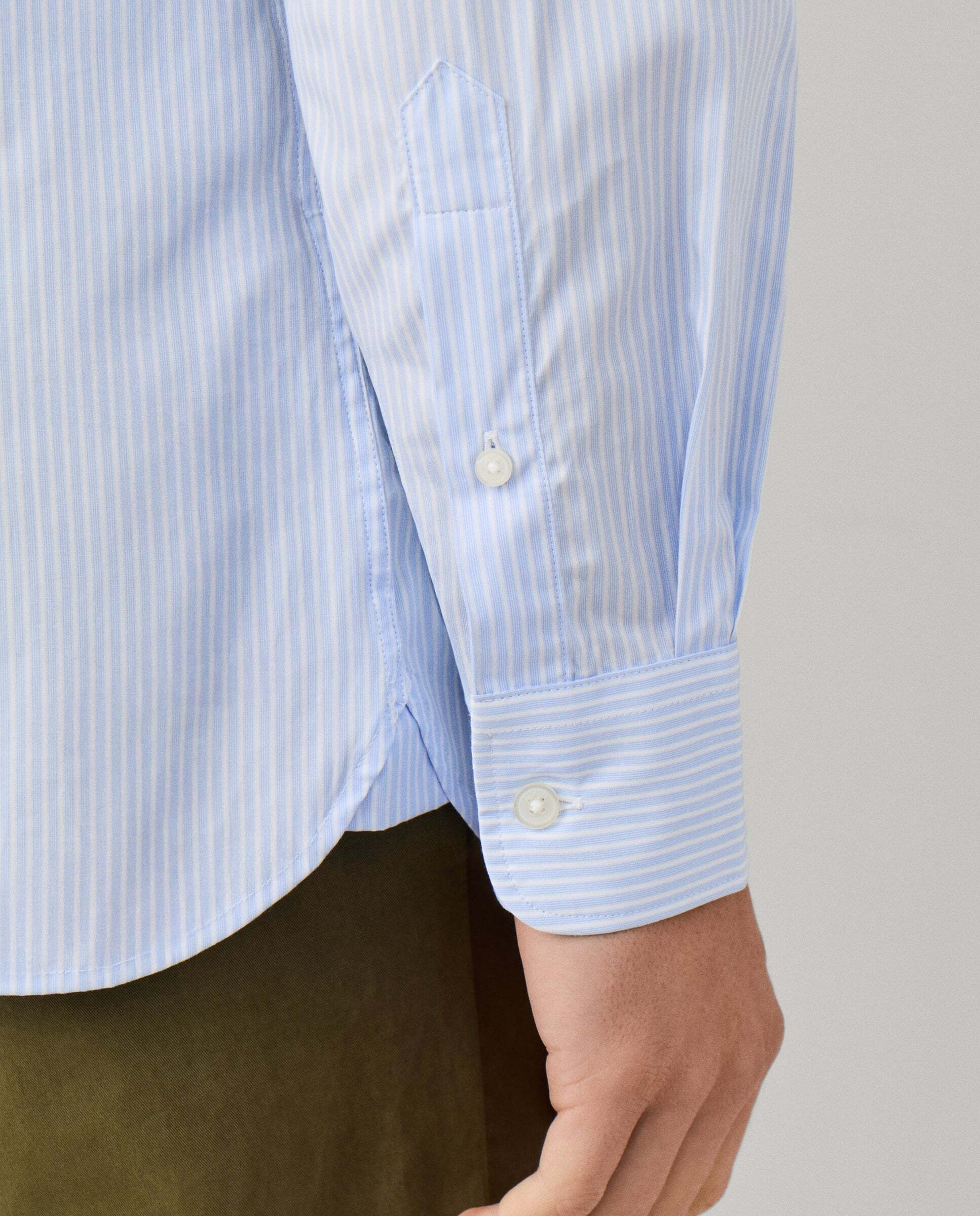 Camisa de hombre rayas city fit clásico - Hackett - Azul Azul-5