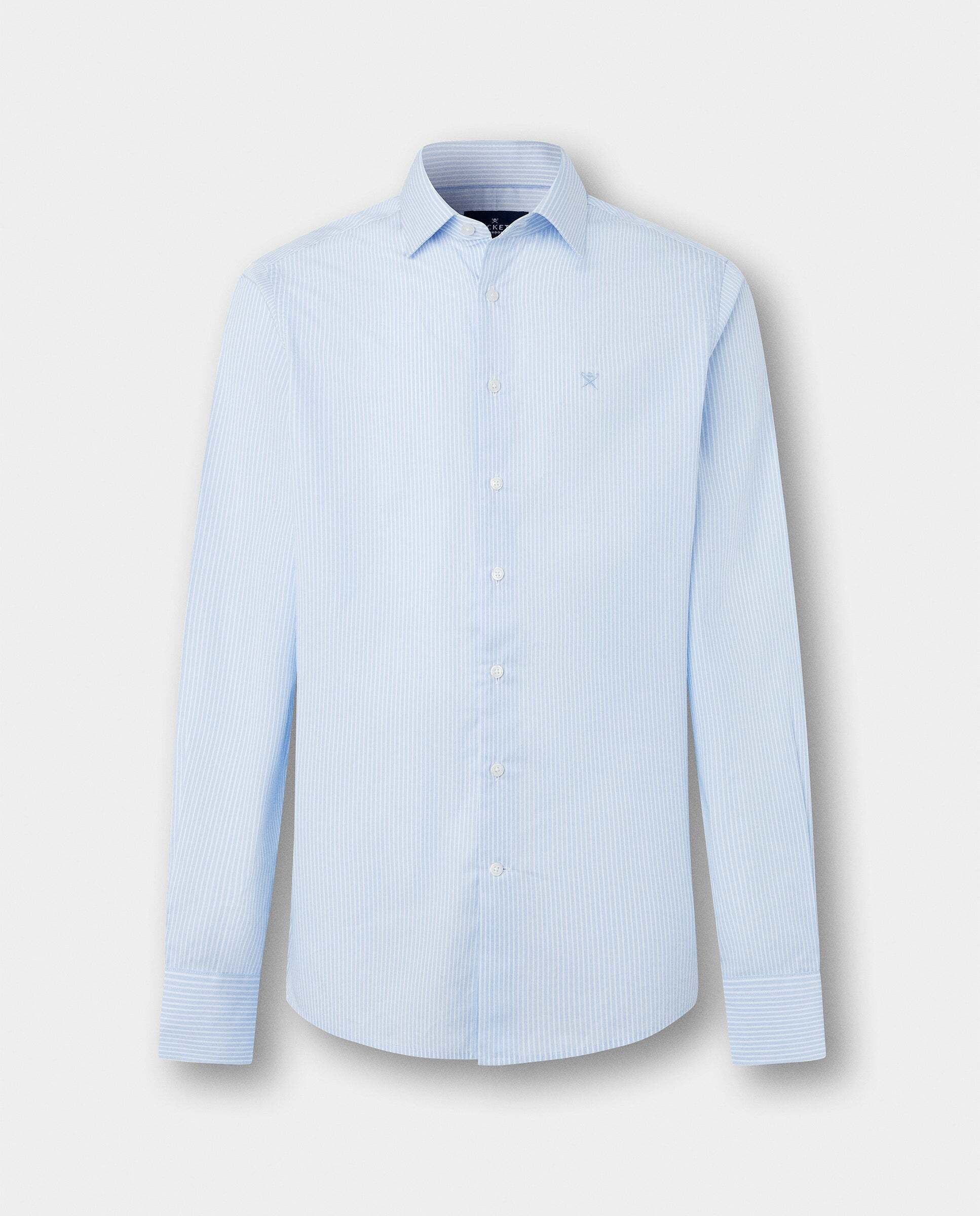Camisa de hombre rayas city fit clásico - Hackett - Azul Azul-7