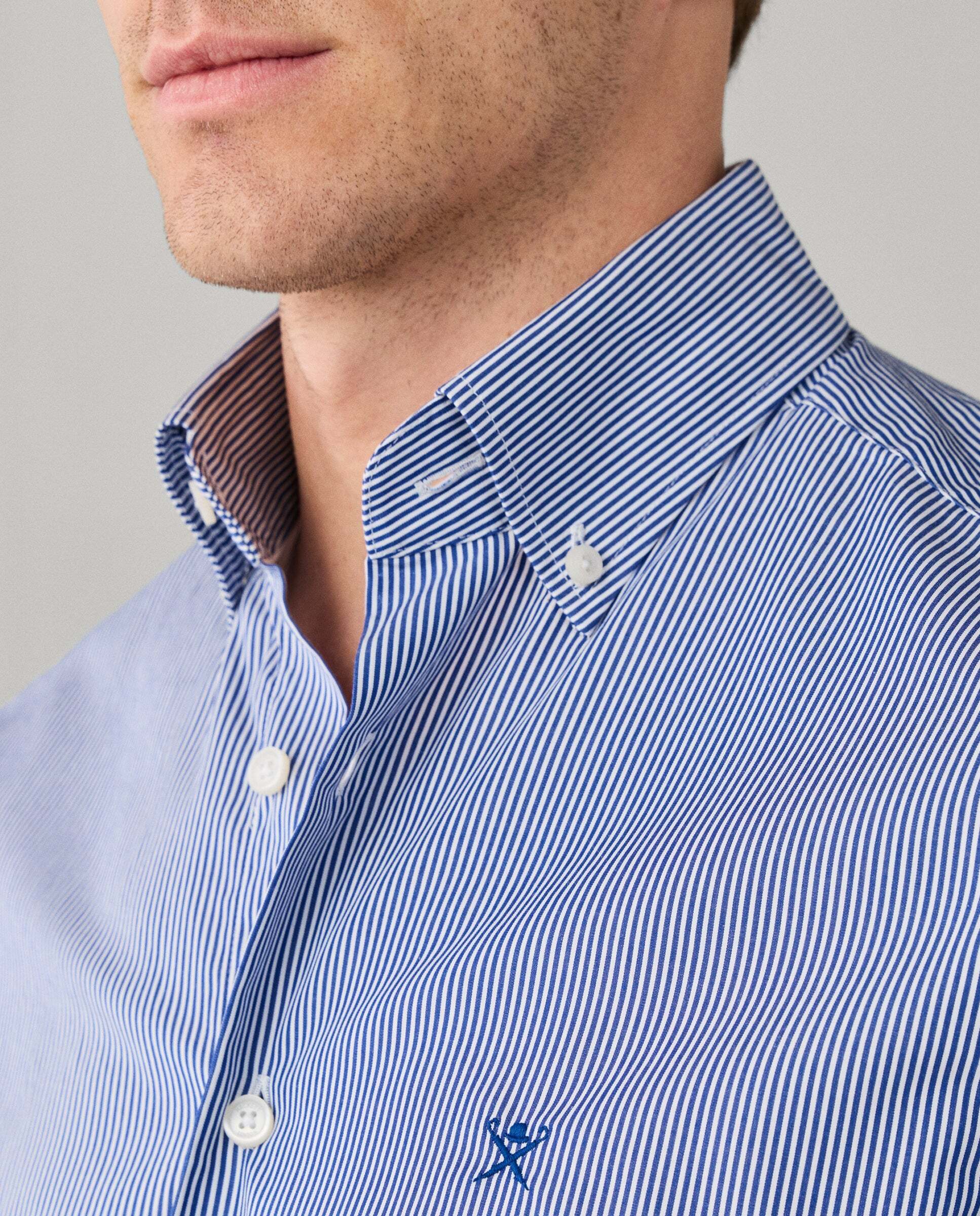 Camisa de hombre rayas city deck fit tailored - Hackett - Azul marino Azul marino-4