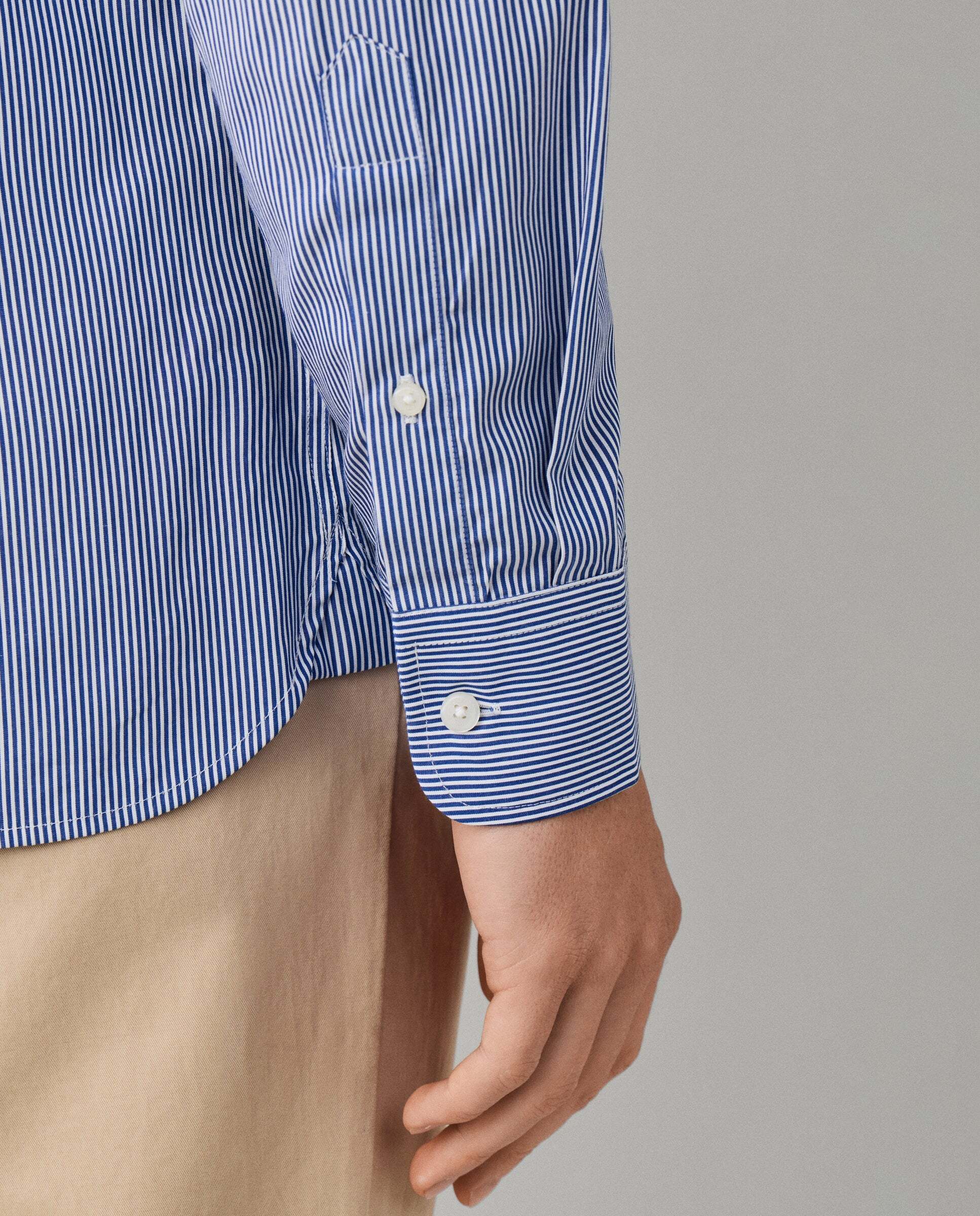 Camisa de hombre rayas city deck fit tailored - Hackett - Azul marino Azul marino-5
