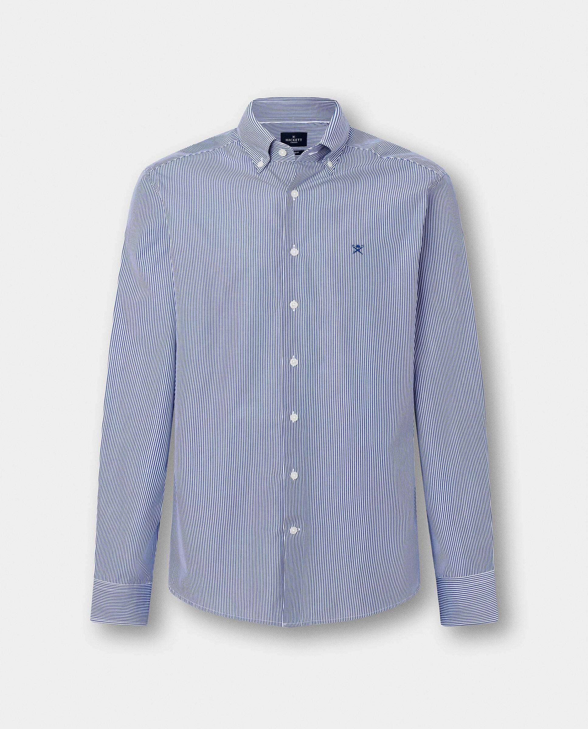 Camisa de hombre rayas city deck fit tailored - Hackett - Azul marino Azul marino-7