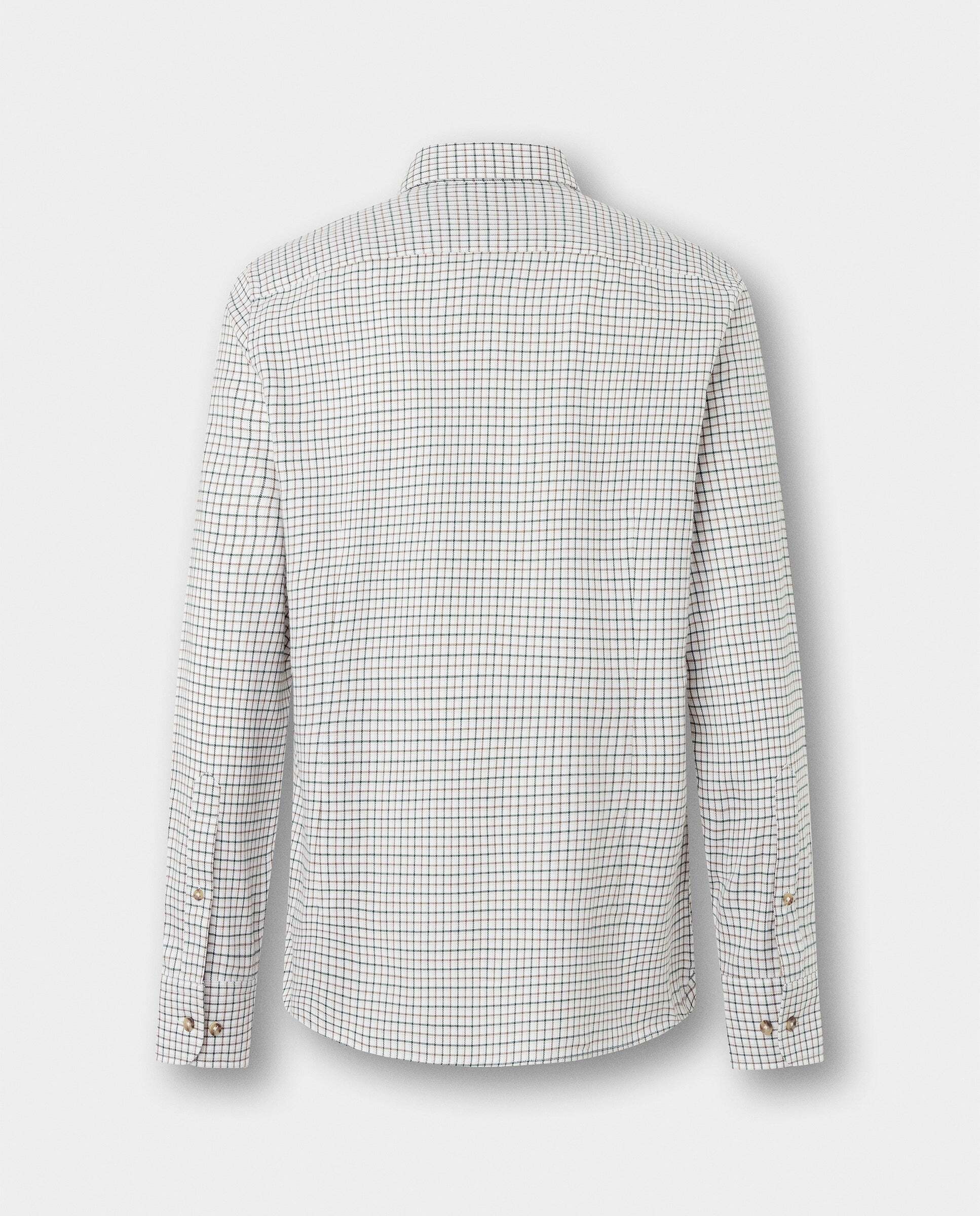 Camisa de hombre de franela a cuadros fit tailored - Hackett - Verde militar Verde militar-8