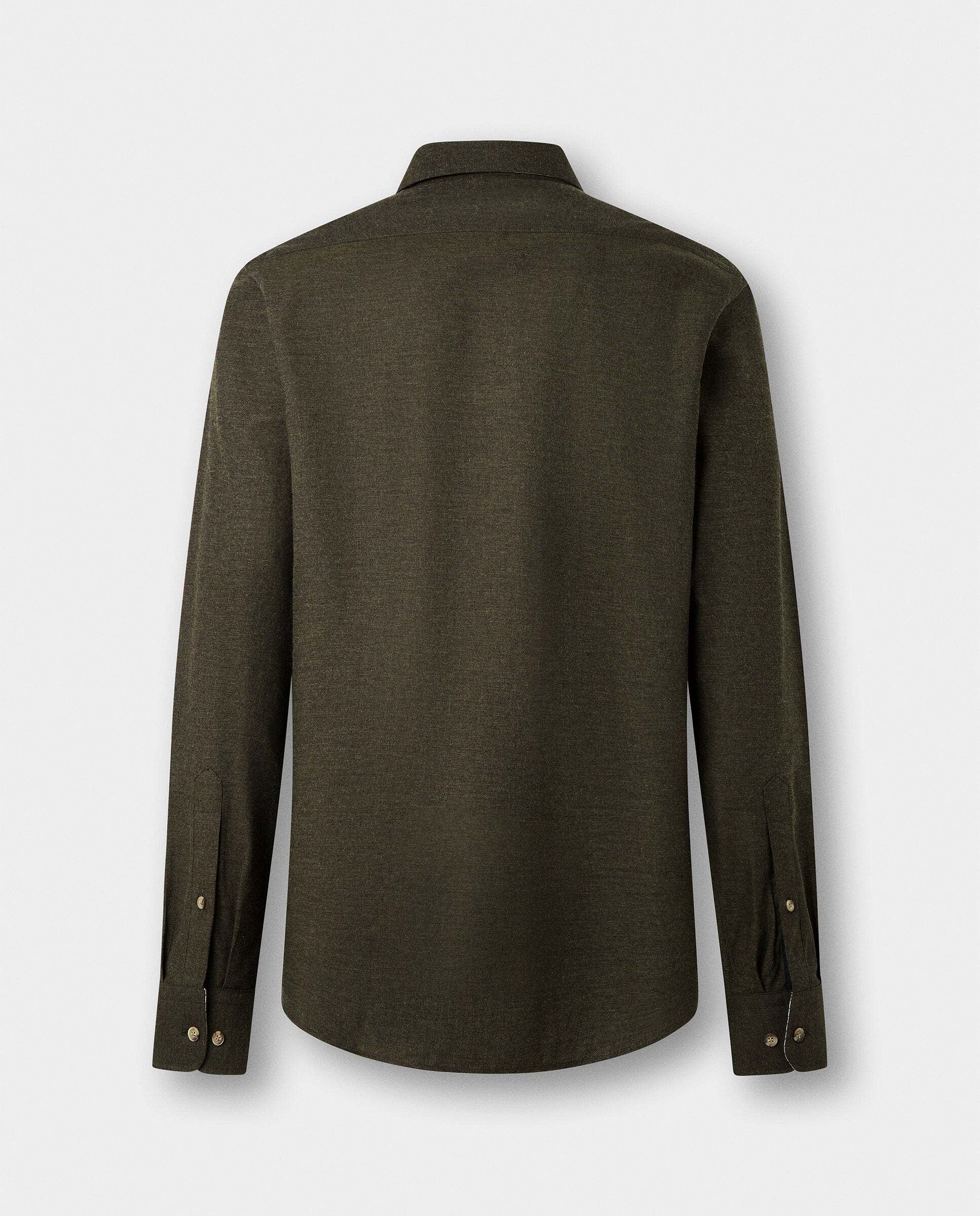 Camisa de hombre franela múltiples ribetes fit tailored - Hackett - Verde Verde-6