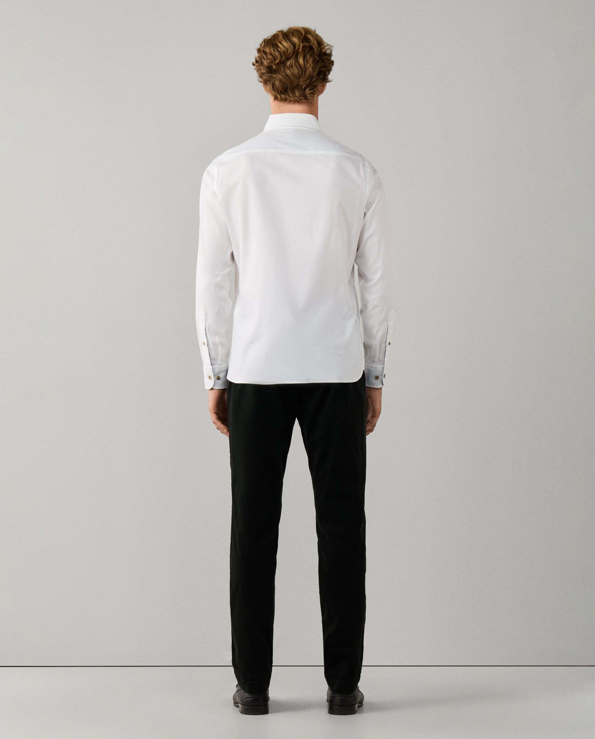 Camisa de hombre franela múltiples ribetes fit tailored - Hackett - Blanco Blanco-3