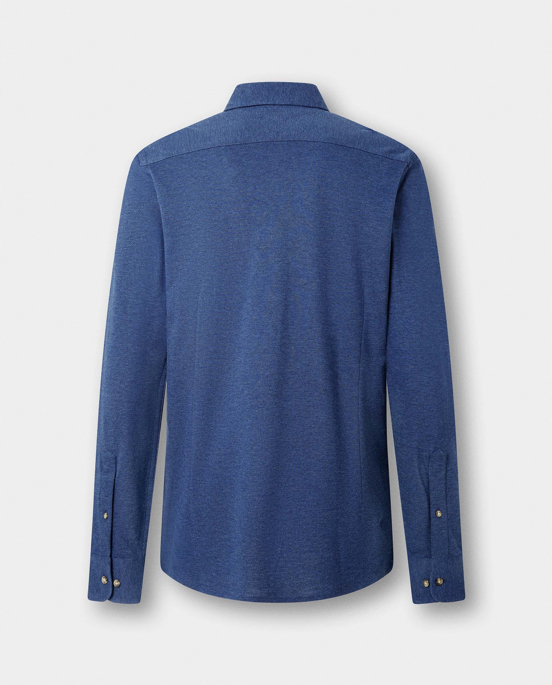 Camisa de hombre jersey melange fit tailored - Hackett - Azul Azul-6