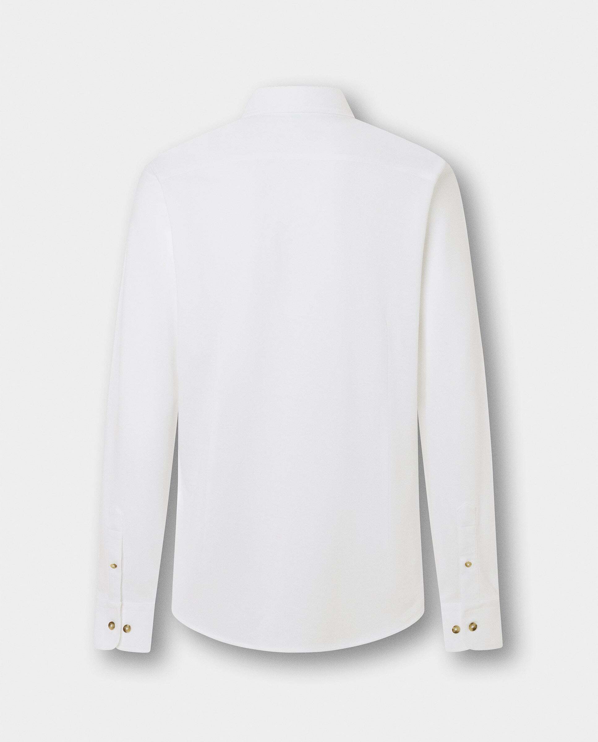 Camisa de hombre jersey melange fit tailored - Hackett - Blanco Blanco-6