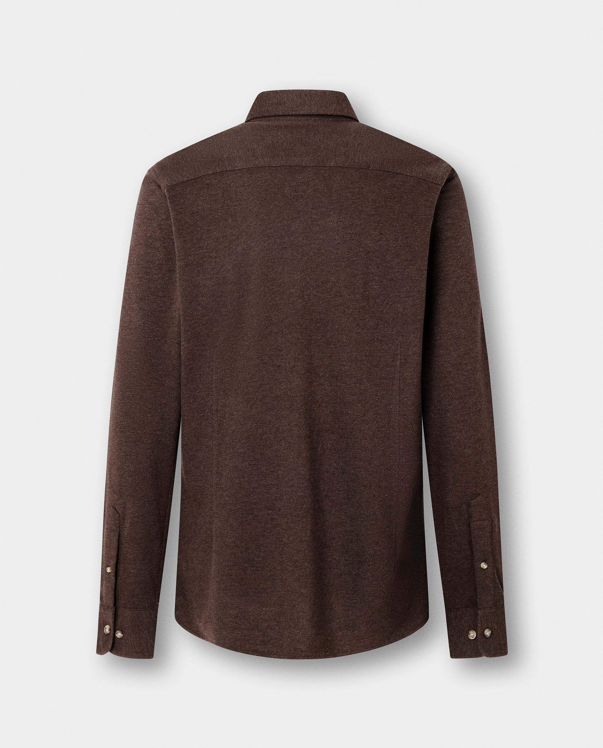 Camisa de hombre jersey melange fit tailored - Hackett - Marrón Marrón-5
