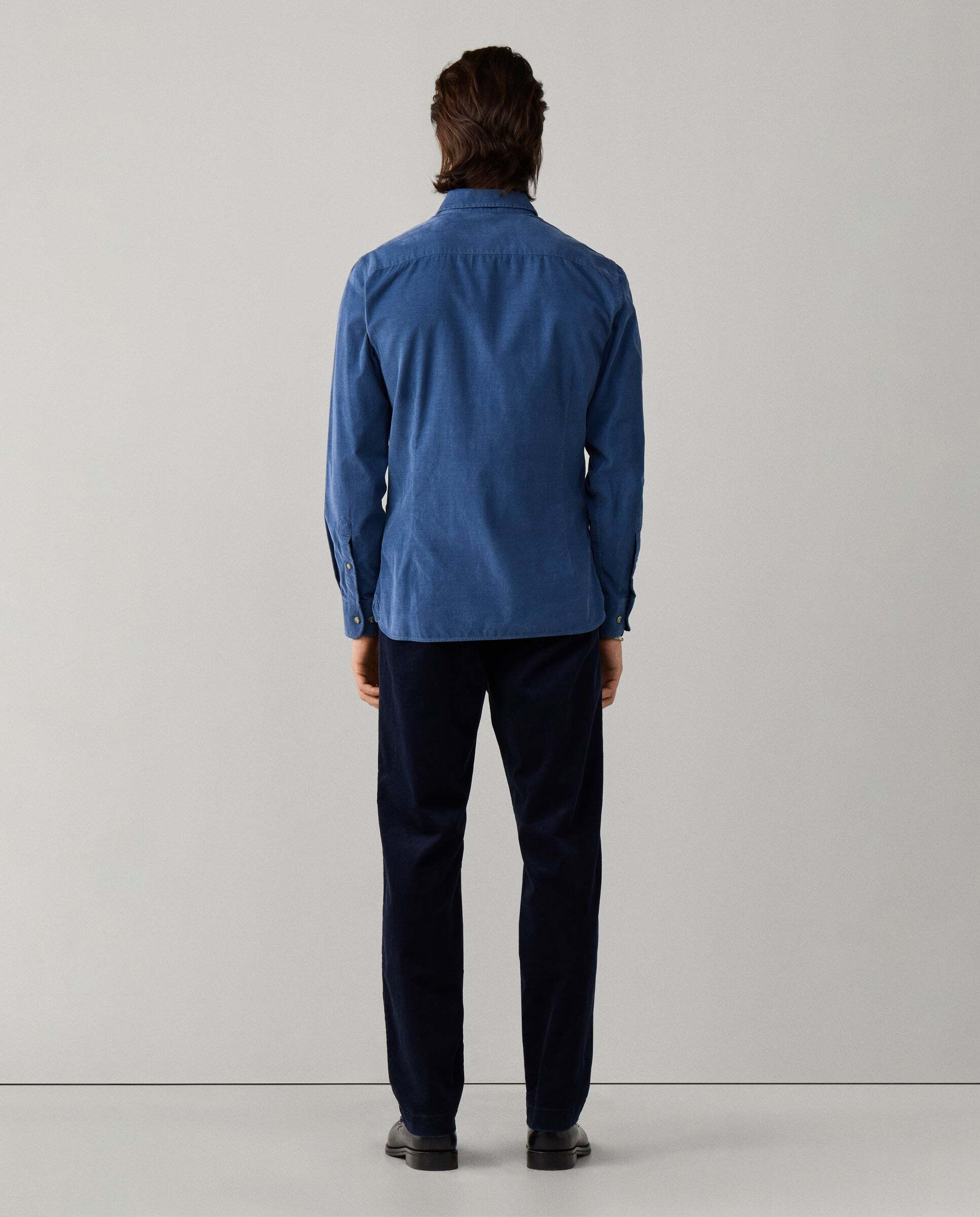 Camisa de hombre babycord fit tailored - Hackett - Azul Azul-3