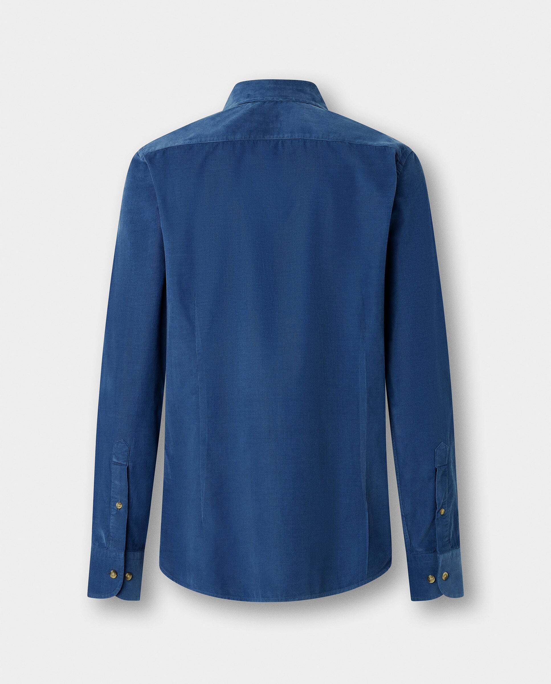 Camisa de hombre babycord fit tailored - Hackett - Azul Azul-6