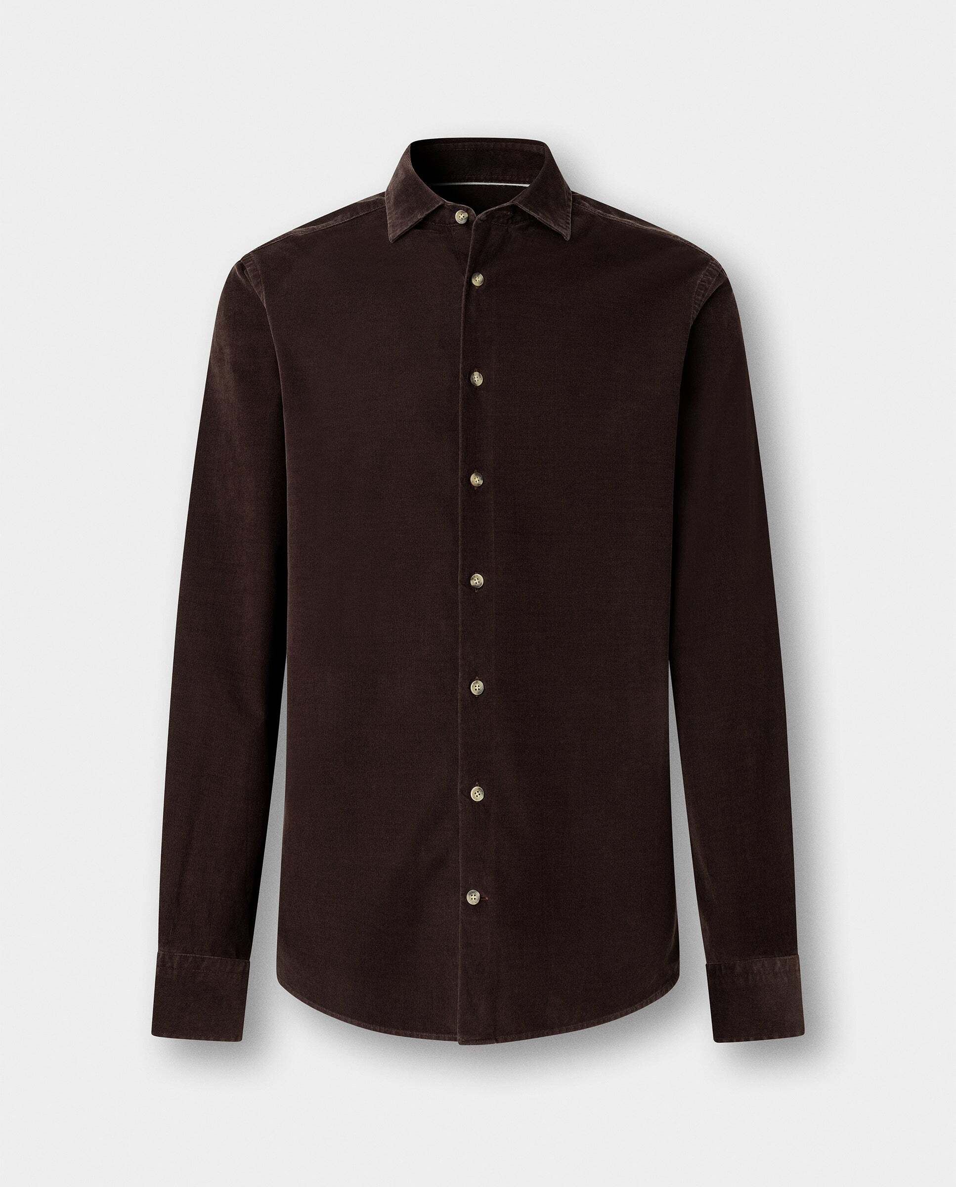 Camisa de hombre babycord fit tailored - Hackett - Marrón Marrón-7