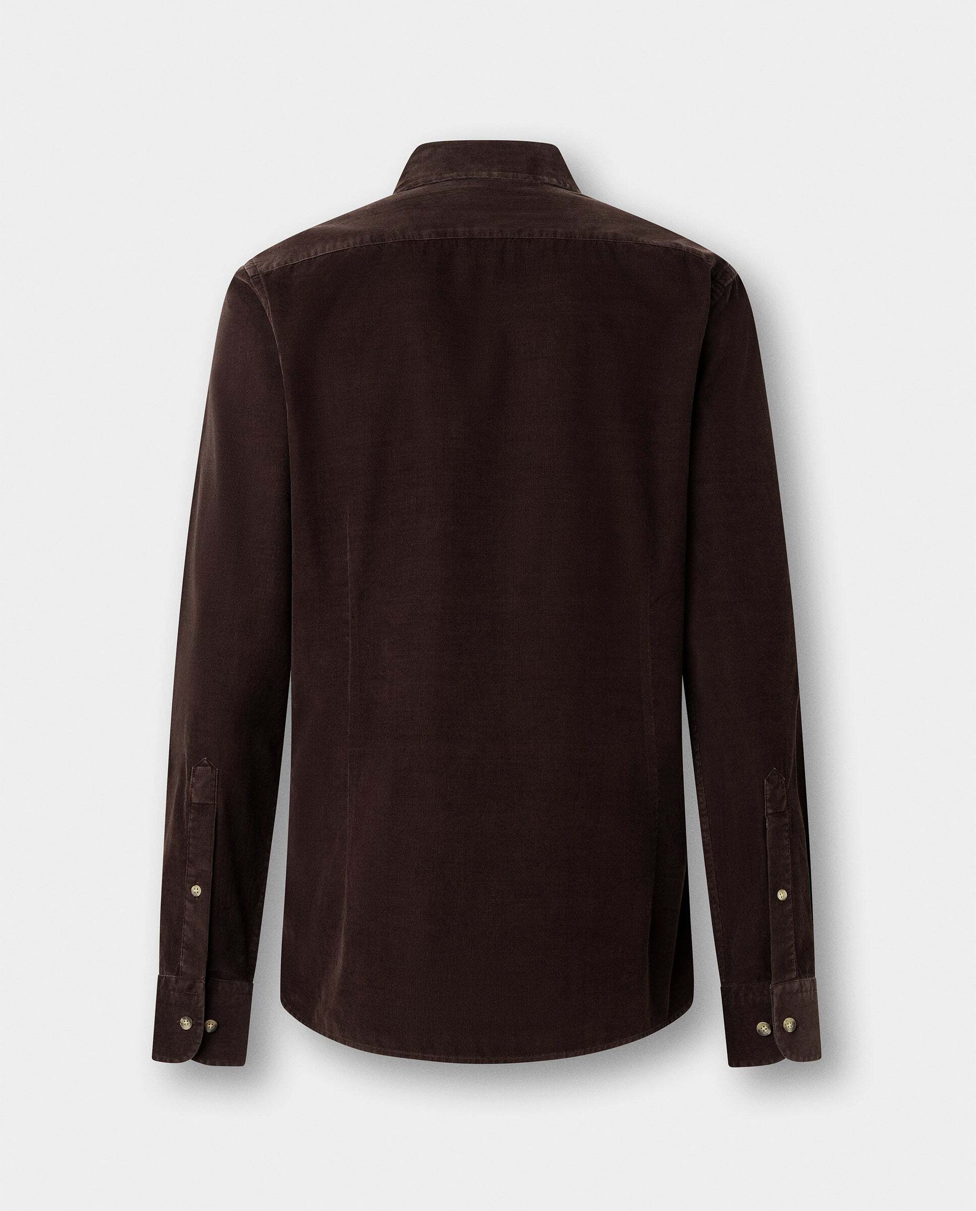 Camisa de hombre babycord fit tailored - Hackett - Marrón Marrón-6