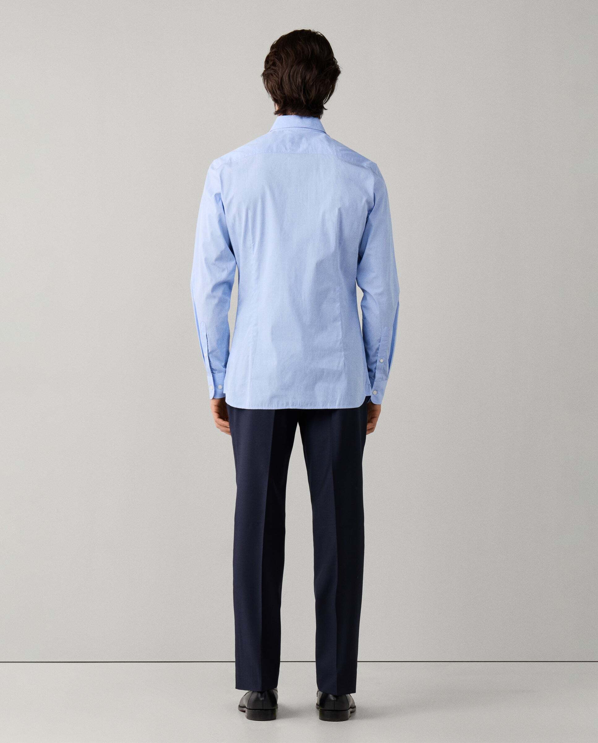 Camisa de hombre city lisa end-on-end fit tailored - Hackett - Azul Azul-3