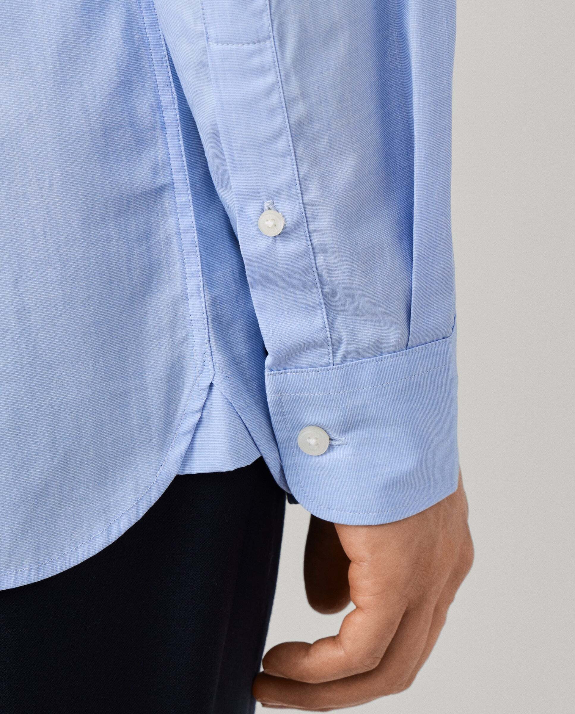Camisa de hombre city lisa end-on-end fit tailored - Hackett - Azul Azul-5