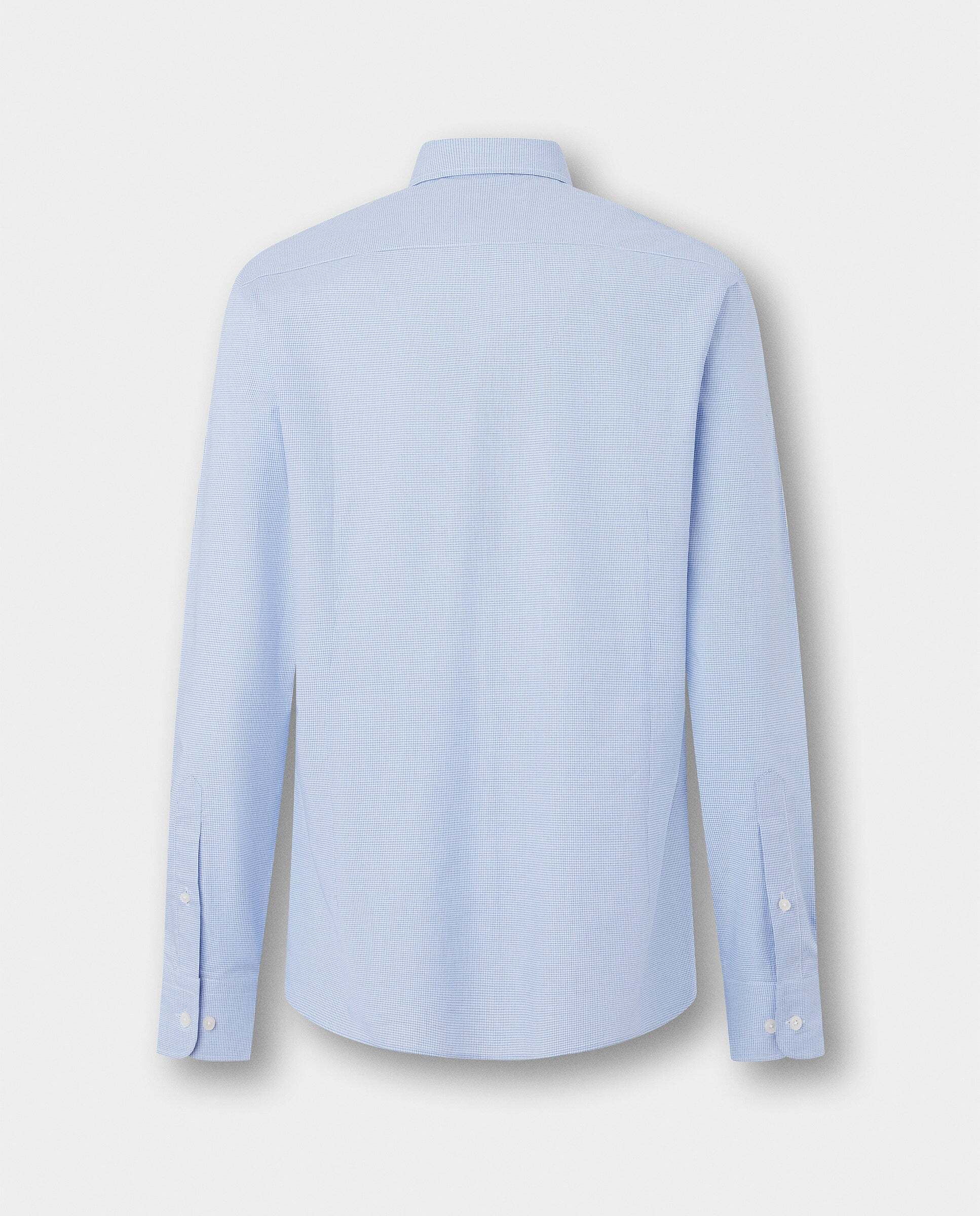 Camisa de hombre cuadros vichy con rayas fit clásico - Hackett - Azul Azul-6