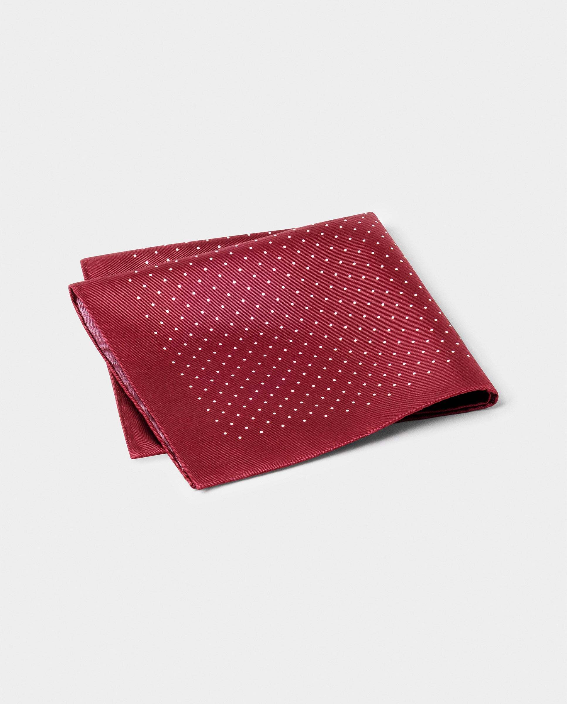 Bufanda de hombre de seda con mini lunares - Hackett - Burdeos Burdeos-1