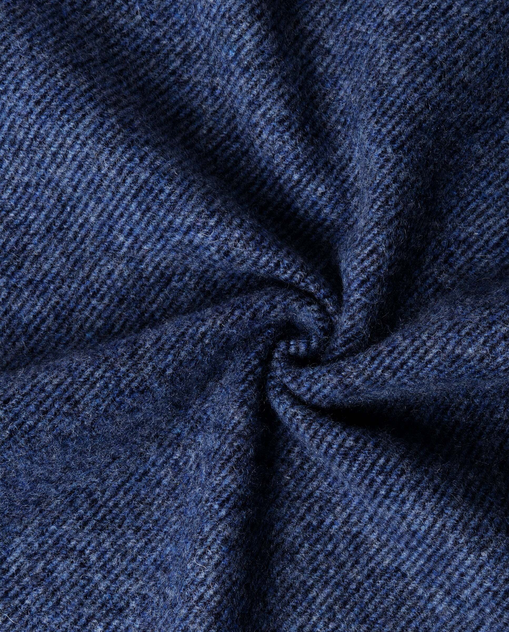 Imagen 3 de Bufanda de hombre de lana-cashmere en sarga - Hackett - hecha en italia - Azul marino Azul marino