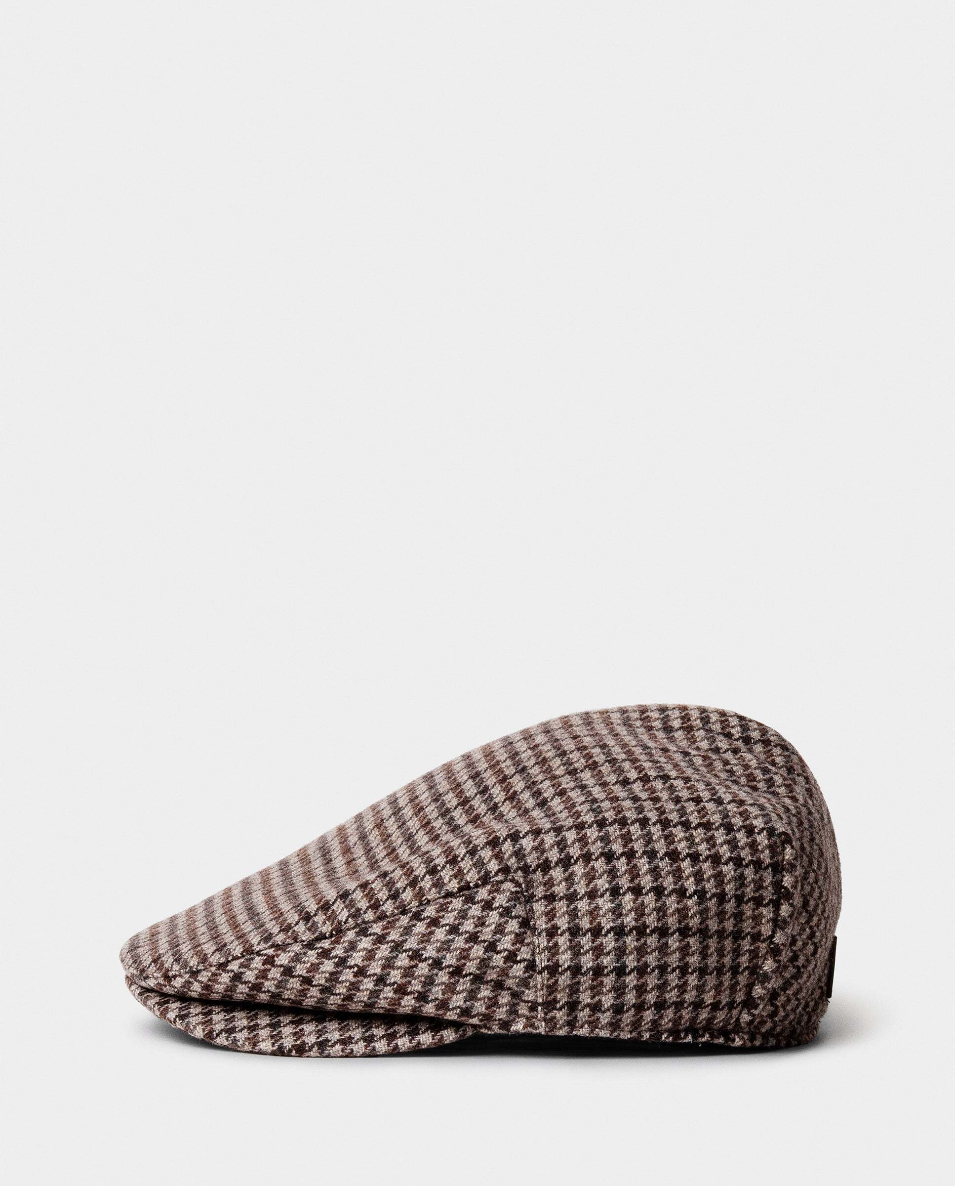 Sombrero de hombre inglés mezcla de lana con diseño pata de gallo - Hackett - Beige Beige-2