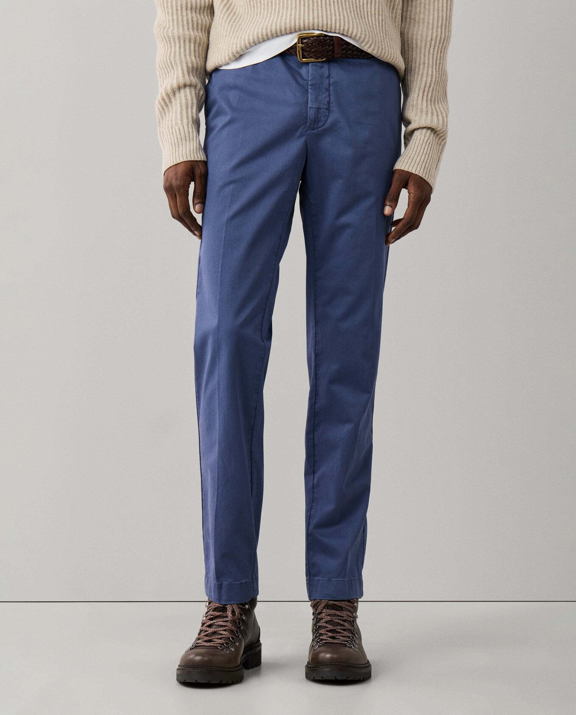 Chino kensington algodón elástico fit slim - Hackett - Azul Azul-2