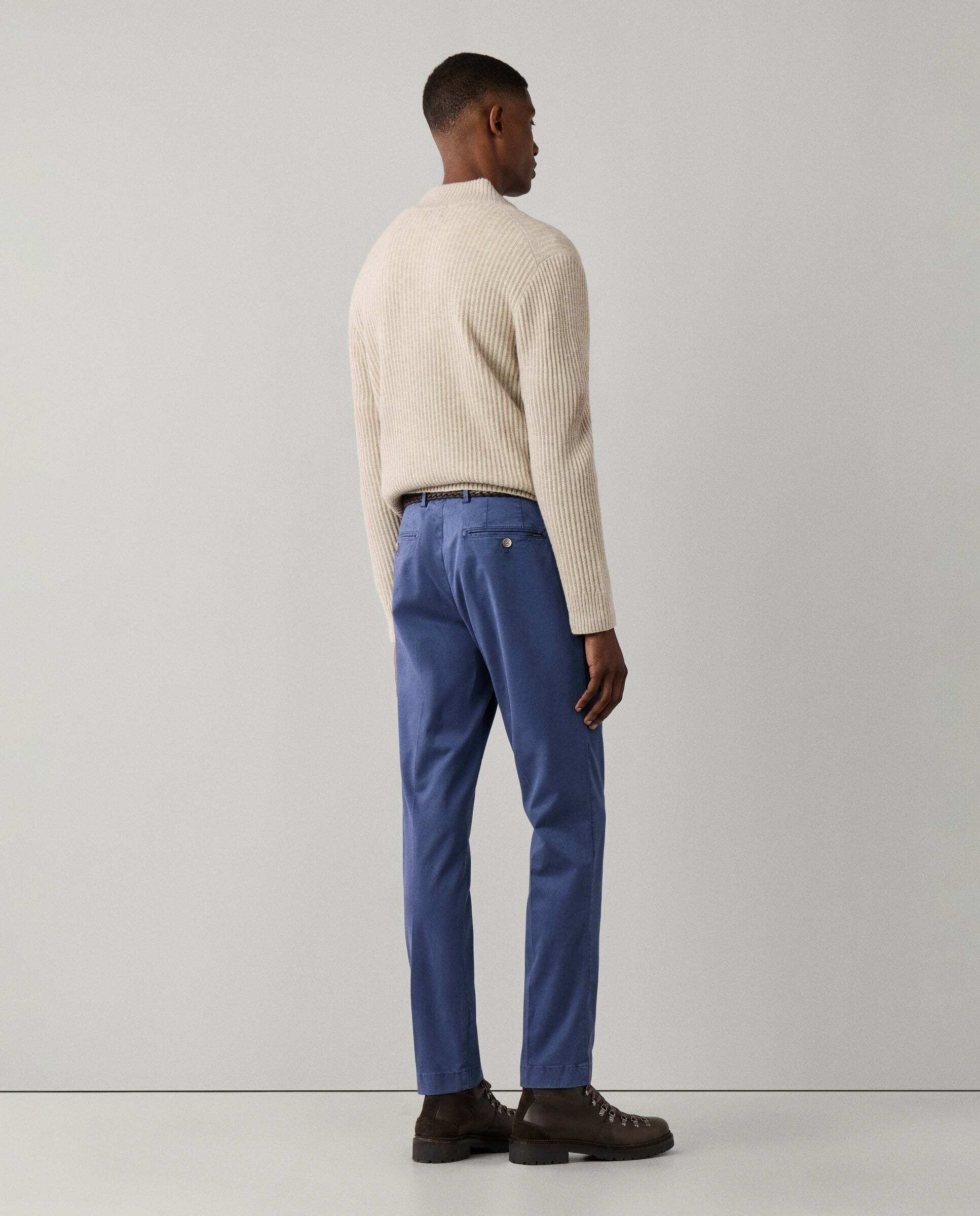 Chino kensington algodón elástico fit slim - Hackett - Azul Azul-3