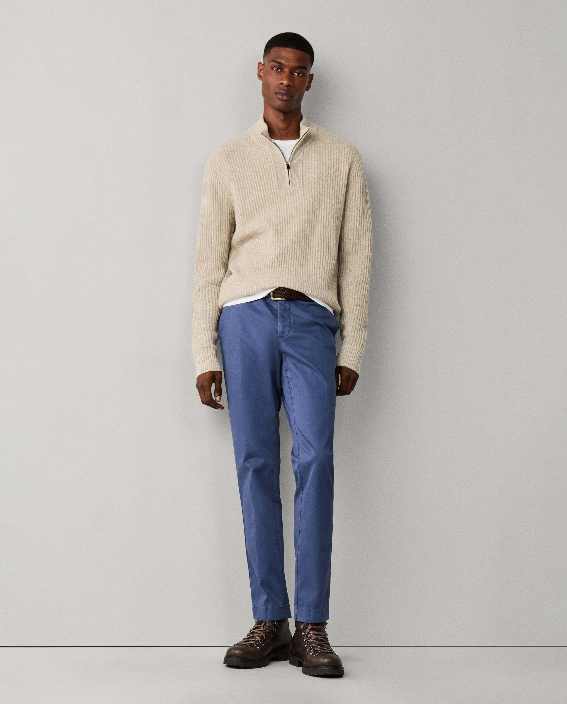 Chino kensington algodón elástico fit slim - Hackett - Azul Azul-5