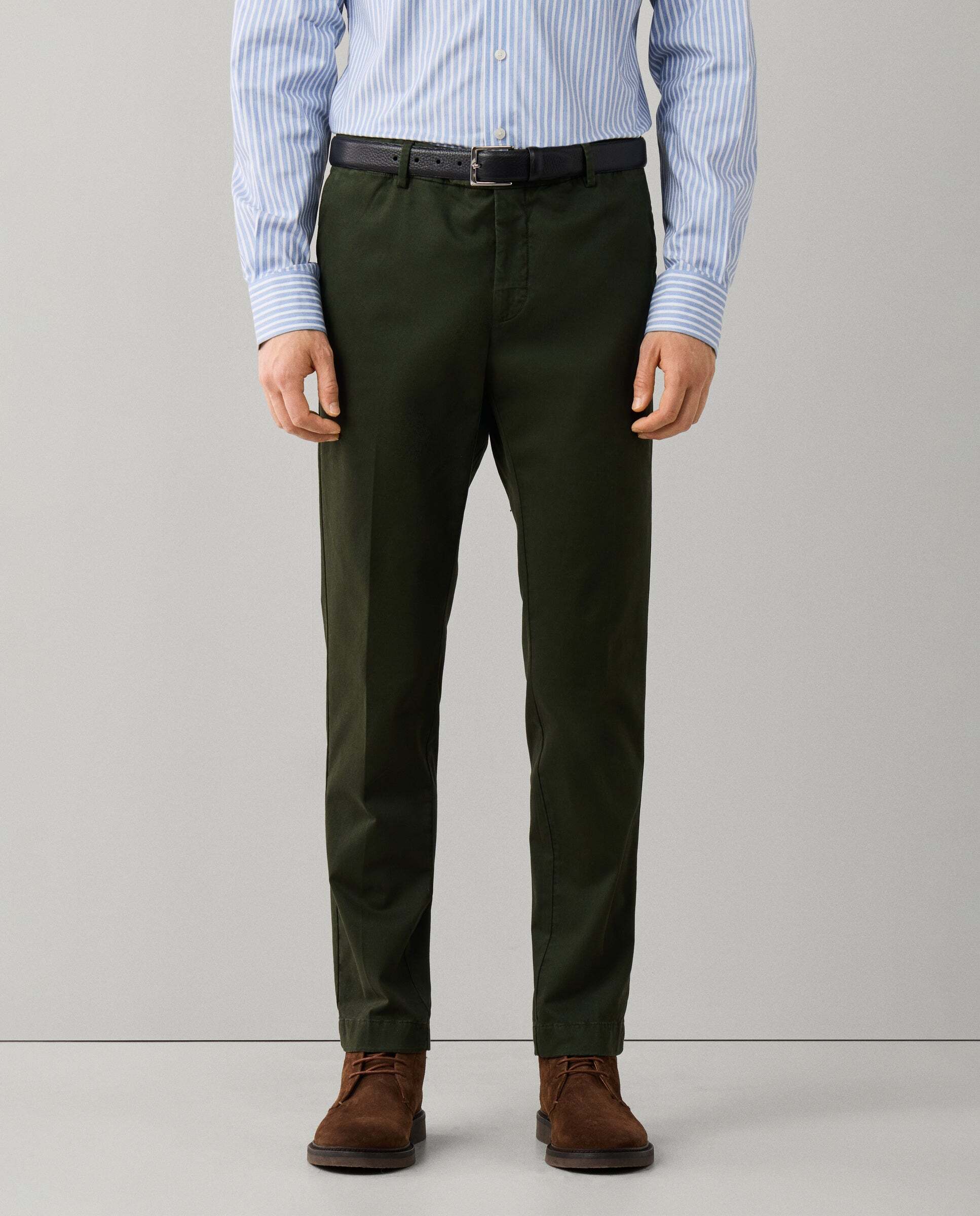 Chino kensington algodón elástico fit slim - Hackett - Verde Verde-2