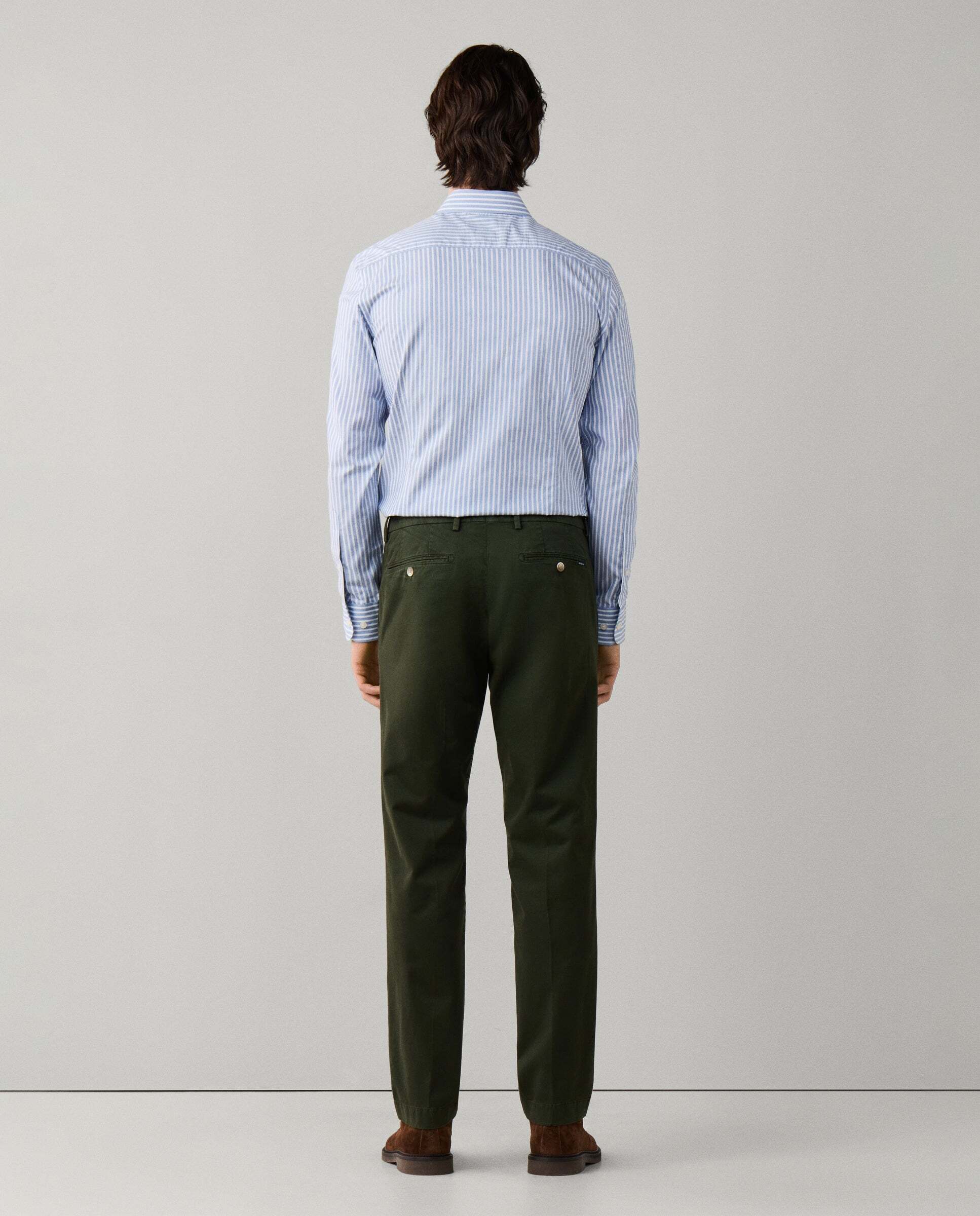 Chino kensington algodón elástico fit slim - Hackett - Verde Verde-3