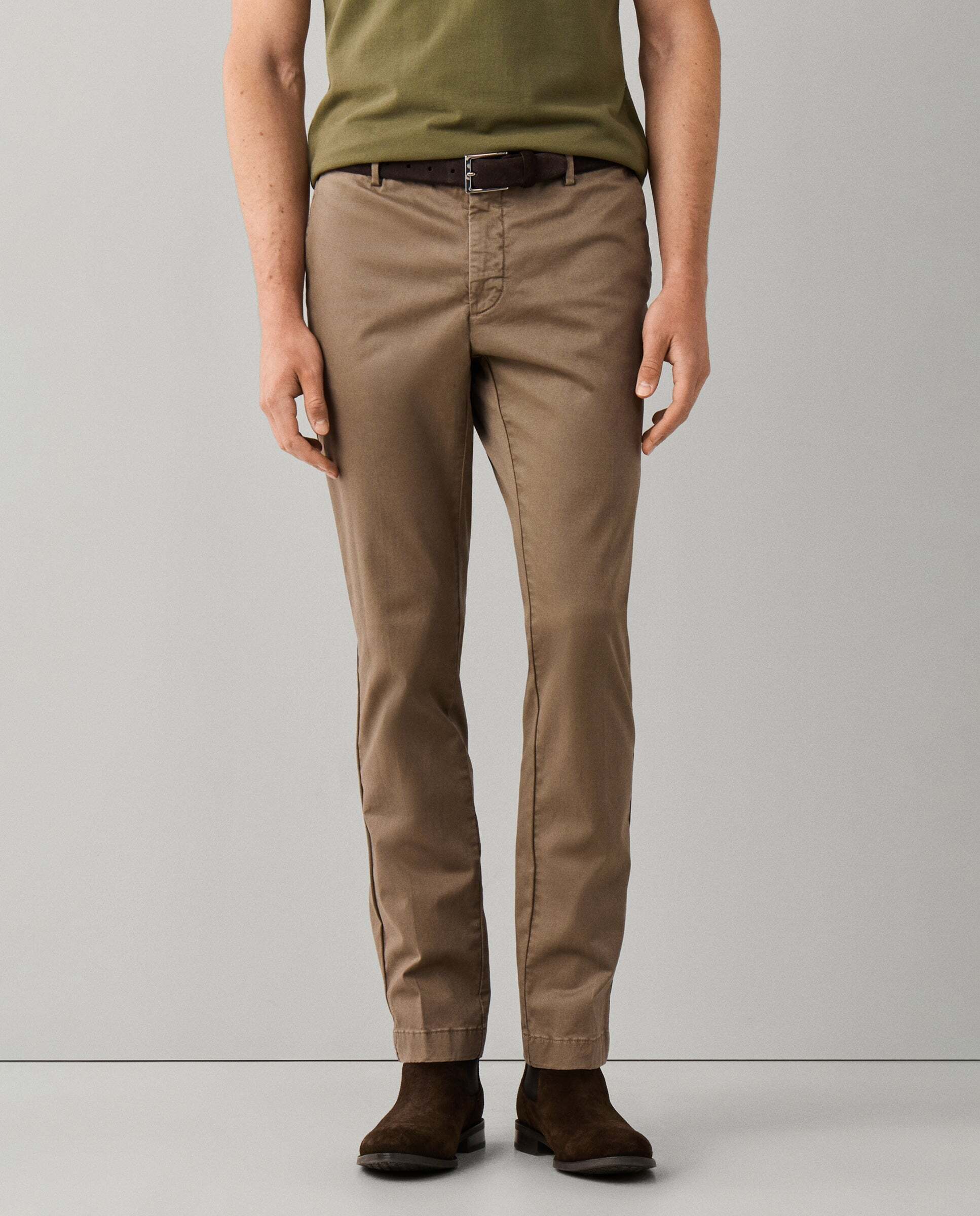 Chino kensington algodón elástico fit slim - Hackett - Beige Beige-2
