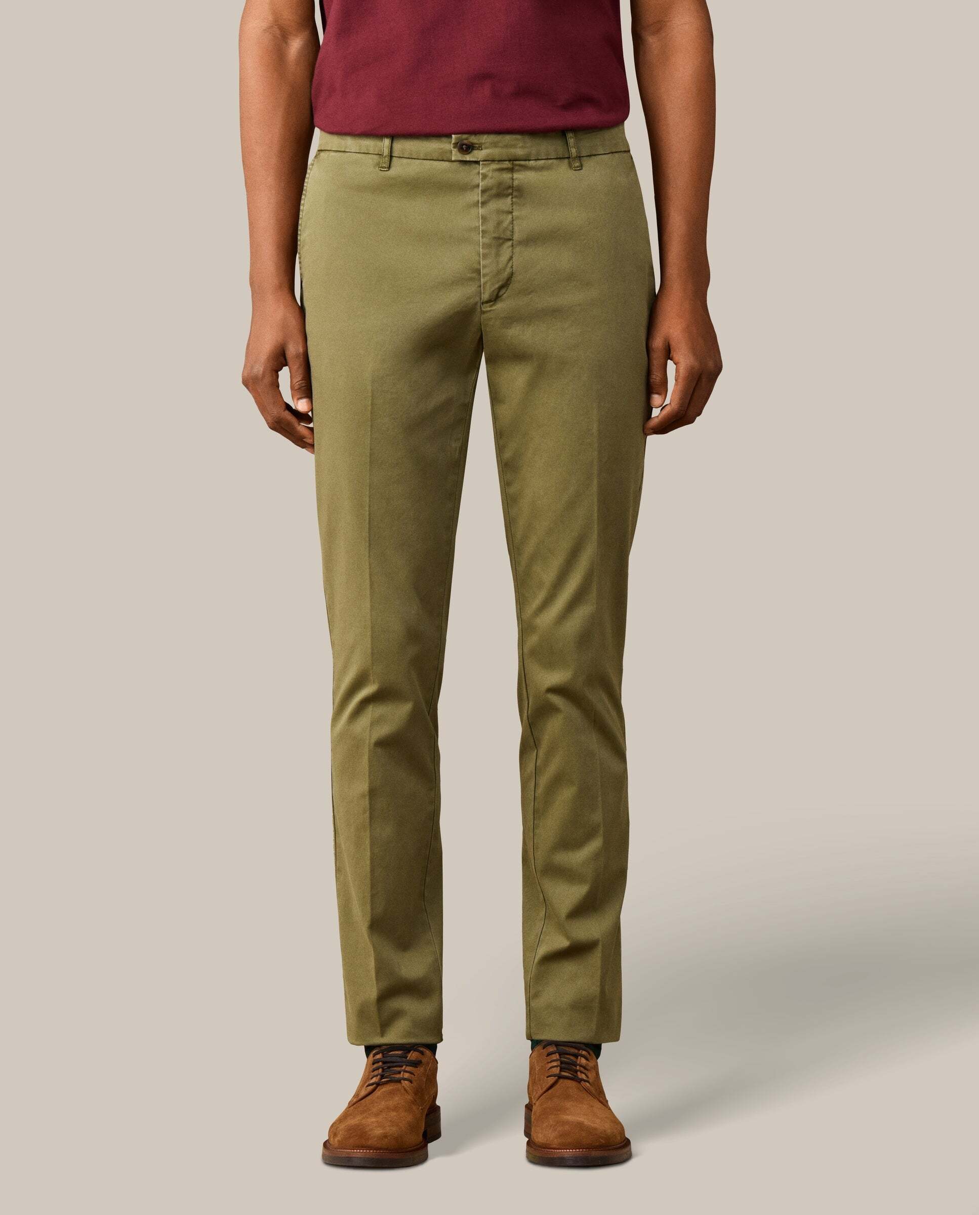 Chino de hombre kensington heritage fit slim - Hackett - Verde Verde-1