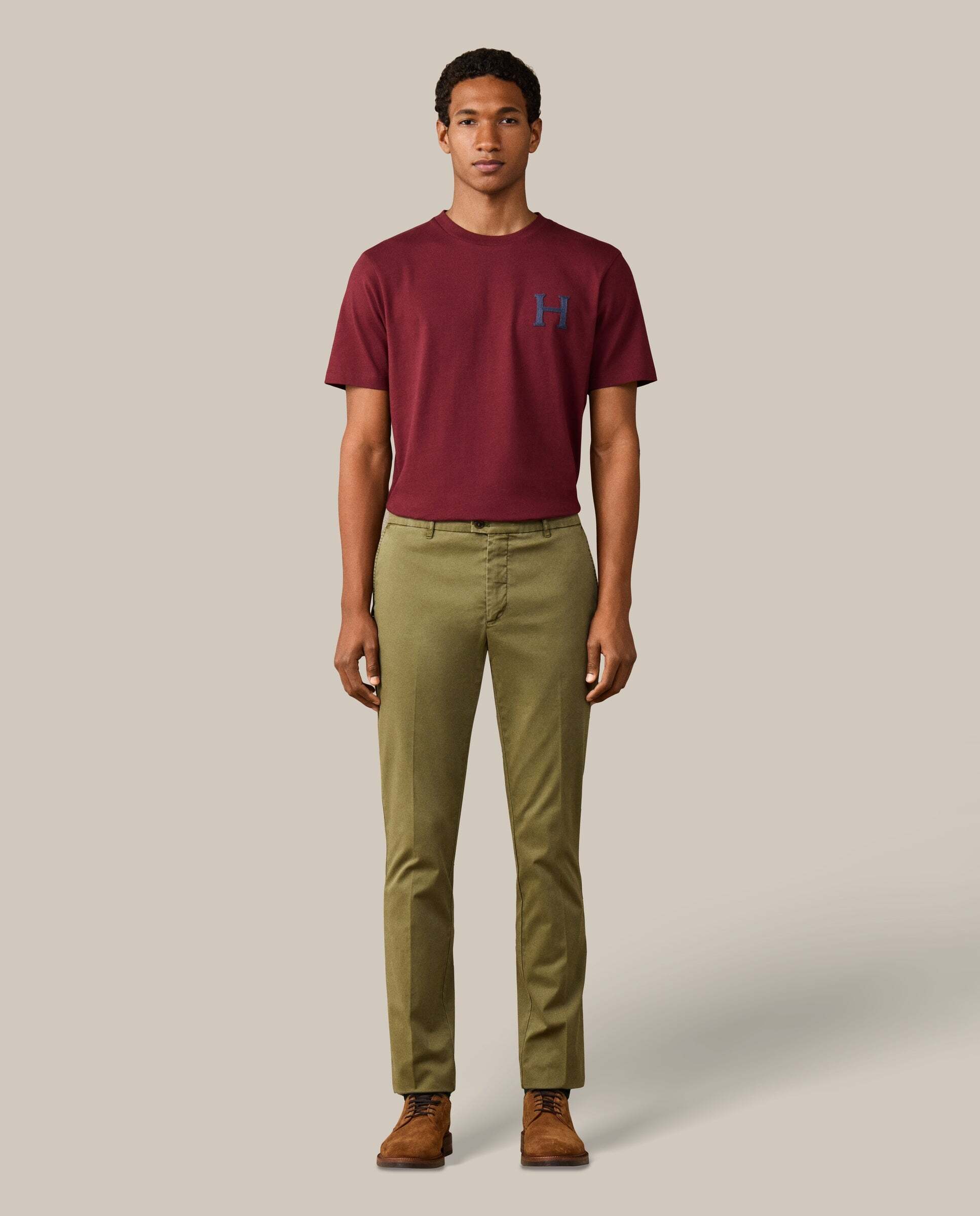 Chino de hombre kensington heritage fit slim - Hackett - Verde Verde-2