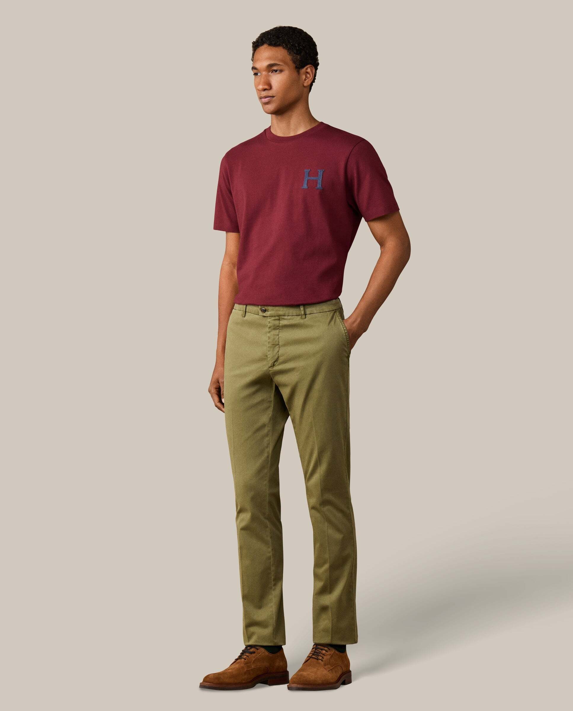 Chino de hombre kensington heritage fit slim - Hackett - Verde Verde-6
