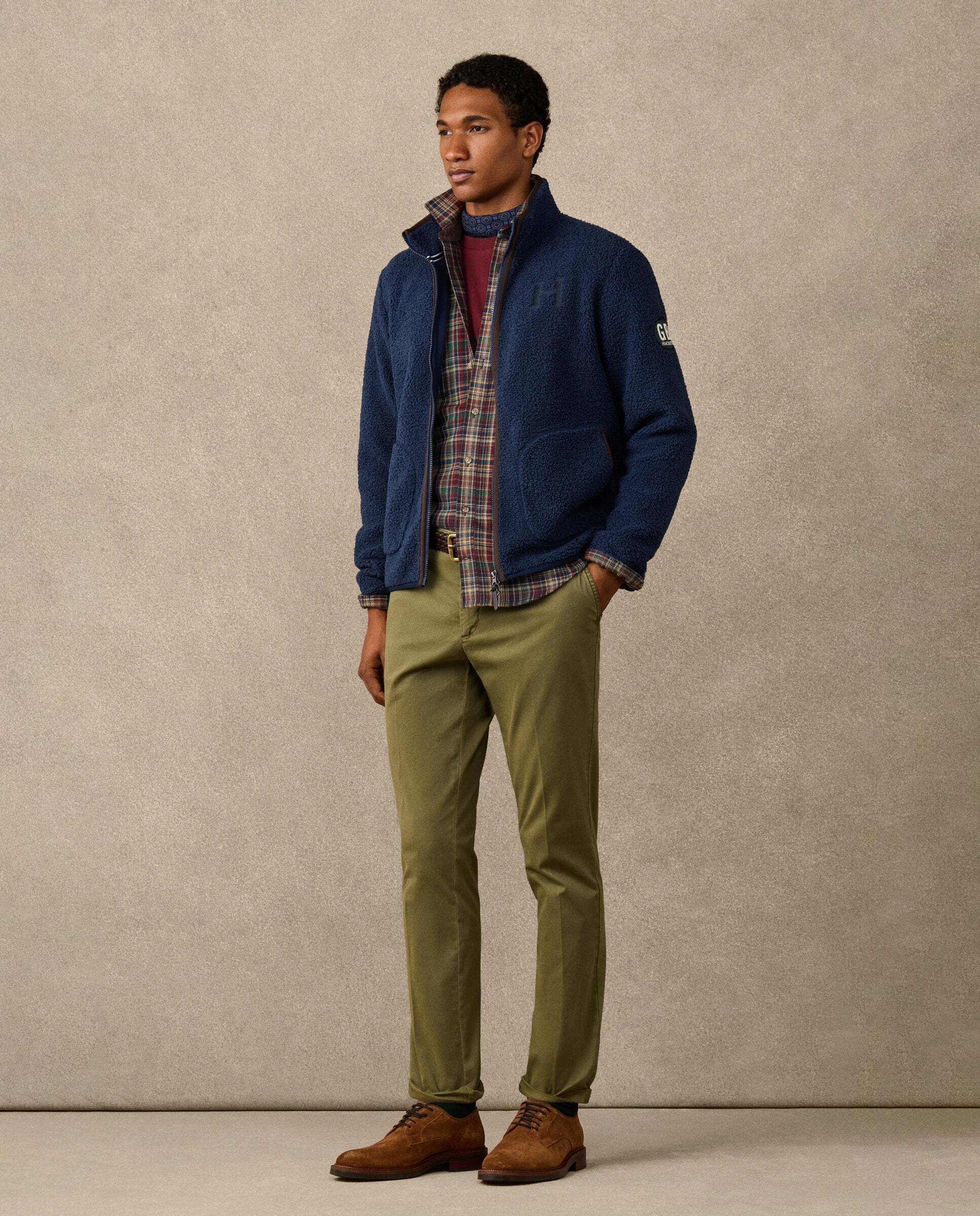 Chino de hombre kensington heritage fit slim - Hackett - Verde Verde-7