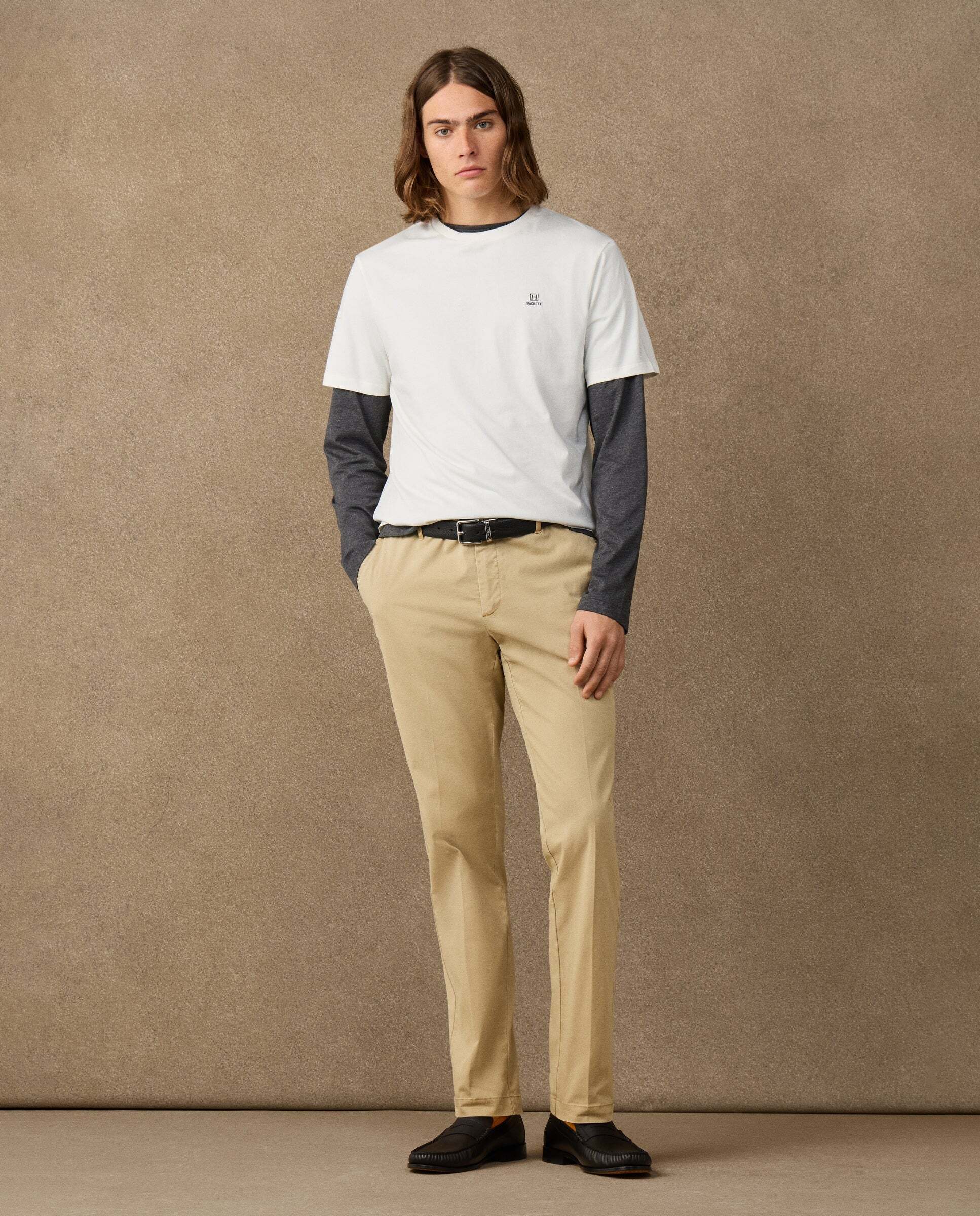 Chino de hombre kensington heritage fit slim - Hackett - Natural Natural-1
