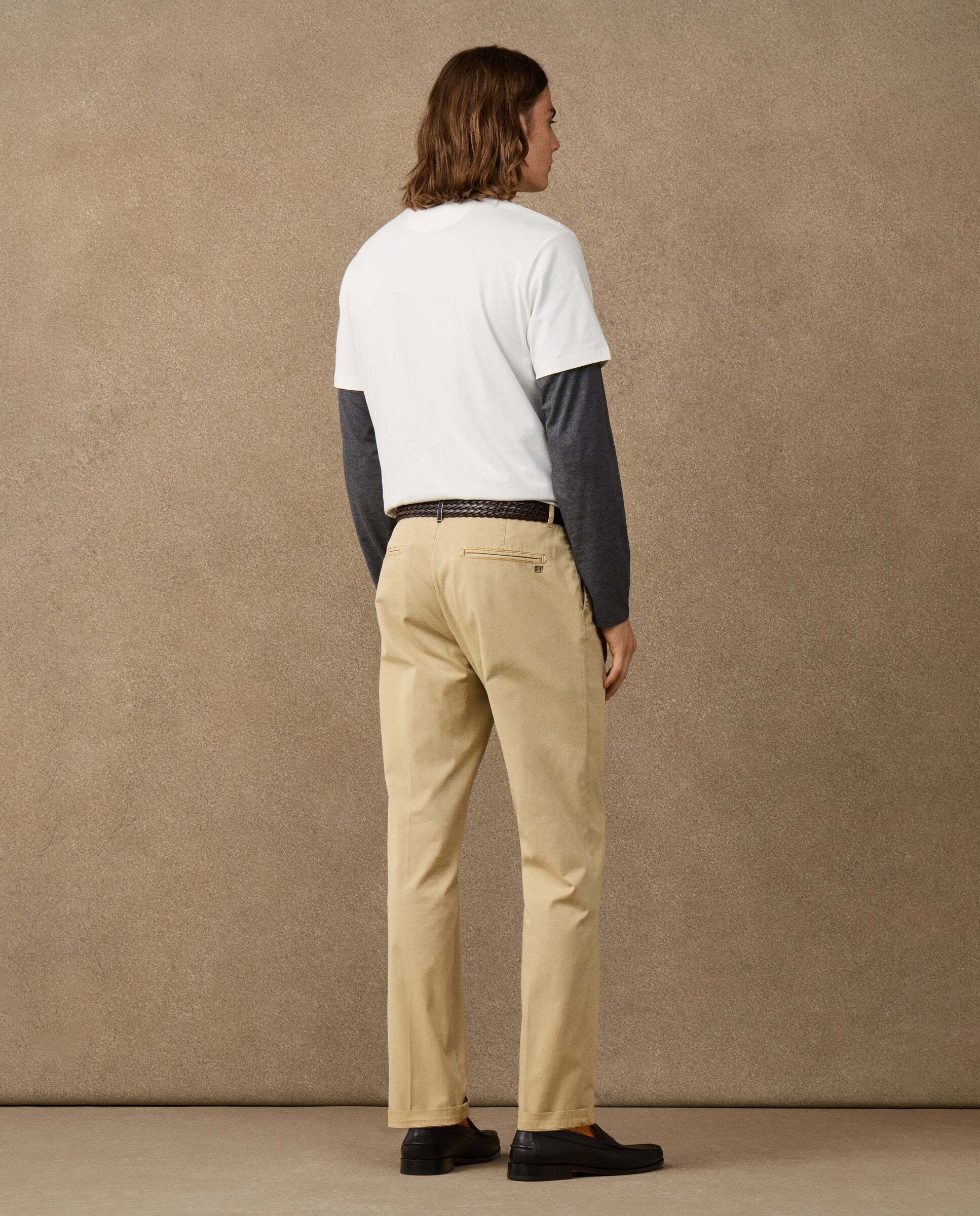 Chino de hombre kensington heritage fit slim - Hackett - Natural Natural-3